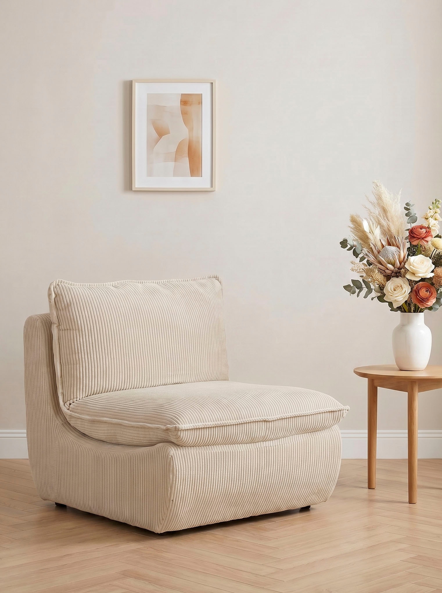HELA Loungesessel »RHODOS« 1 Stk. tlg. Sessel;gepolstert;aufgesetztes Kissen;Microfaser;Breitcord