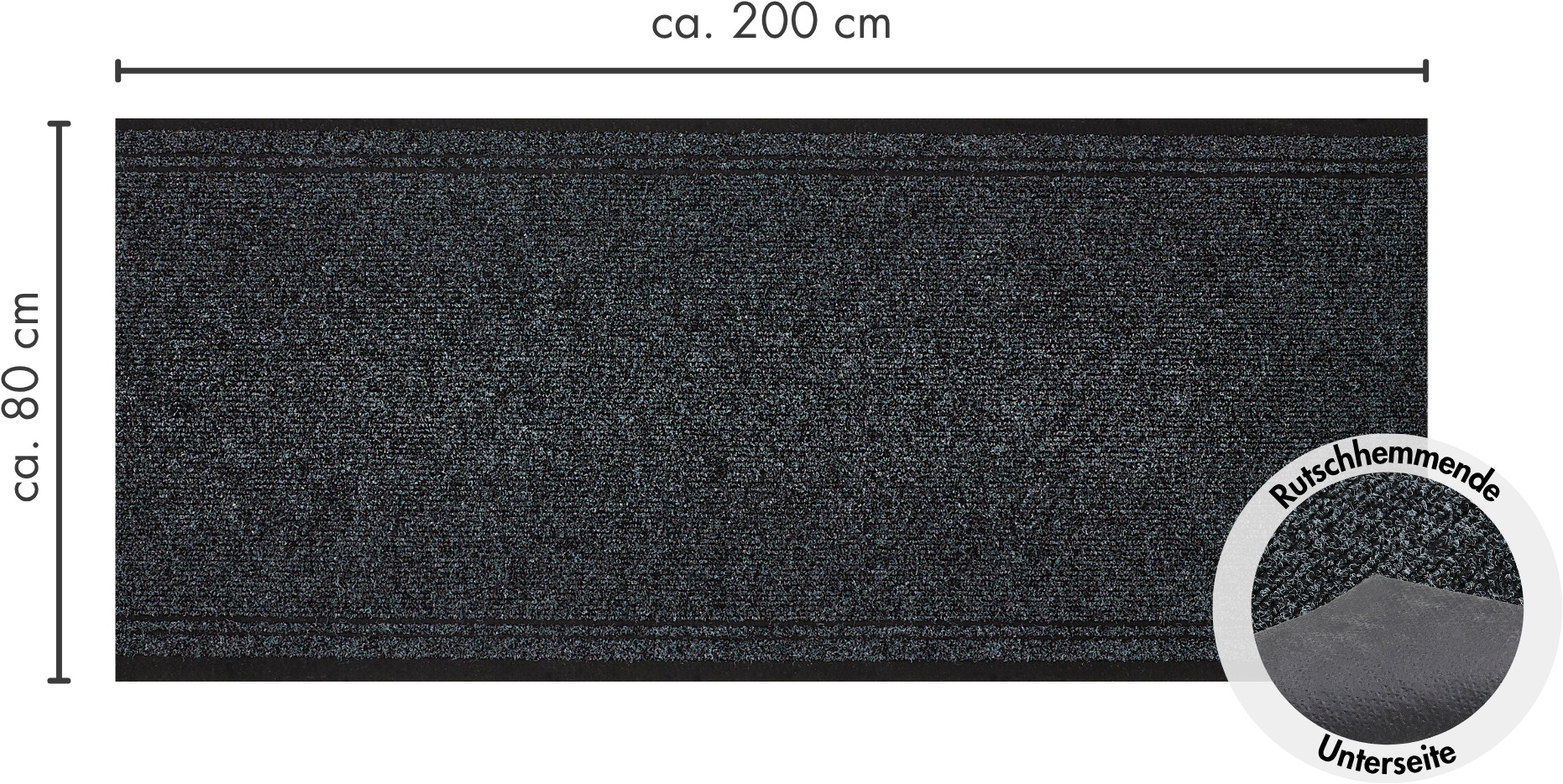 Andiamo Läufer »Mitch, Made in Belgium«, rechteckig, 6 mm Höhe, Schmutzfangläufer, meliert, mit Bordüre, In- und Outdoor geeignet
