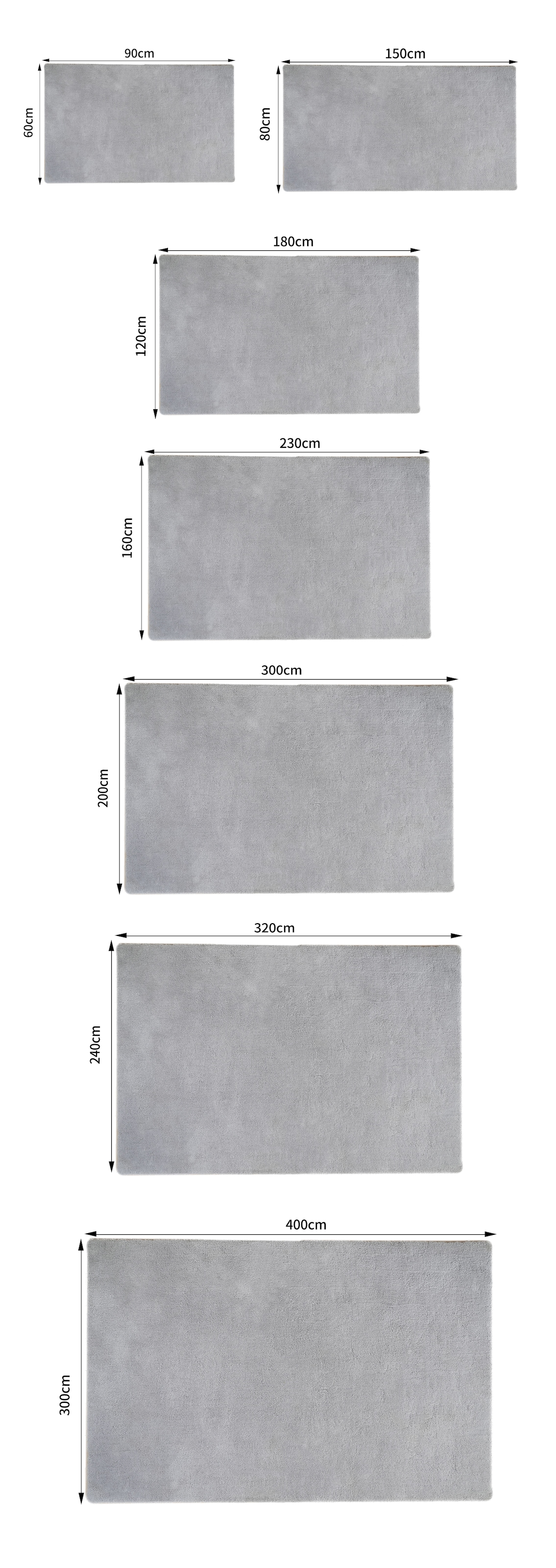 GOODproduct Tapis à poils longs »Microfaser Teppich Magong, besonders weich, sehr feiner Flor« Rectangulaire 25 mm Höhe uni, salon, chambre, chambre d'enfant, aussi rond et en coureur