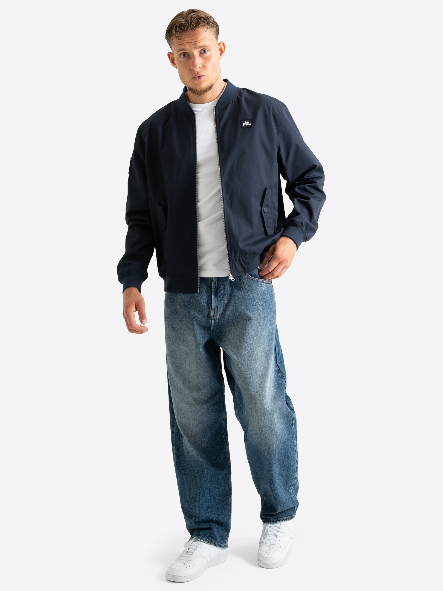 Lonsdale Veste collège »LEYTONSTONE« mit Reissverschluss, aus Baumwolle und Polyester, normale Passform