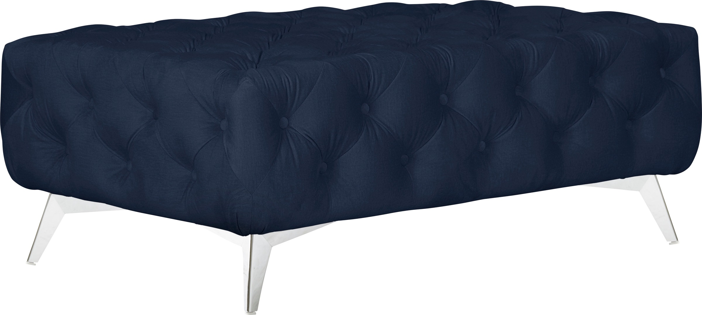 Leonique Polsterhocker »Amaury«, Chesterfield-Optik, Breite 120cm, Fussfarbe wählbar