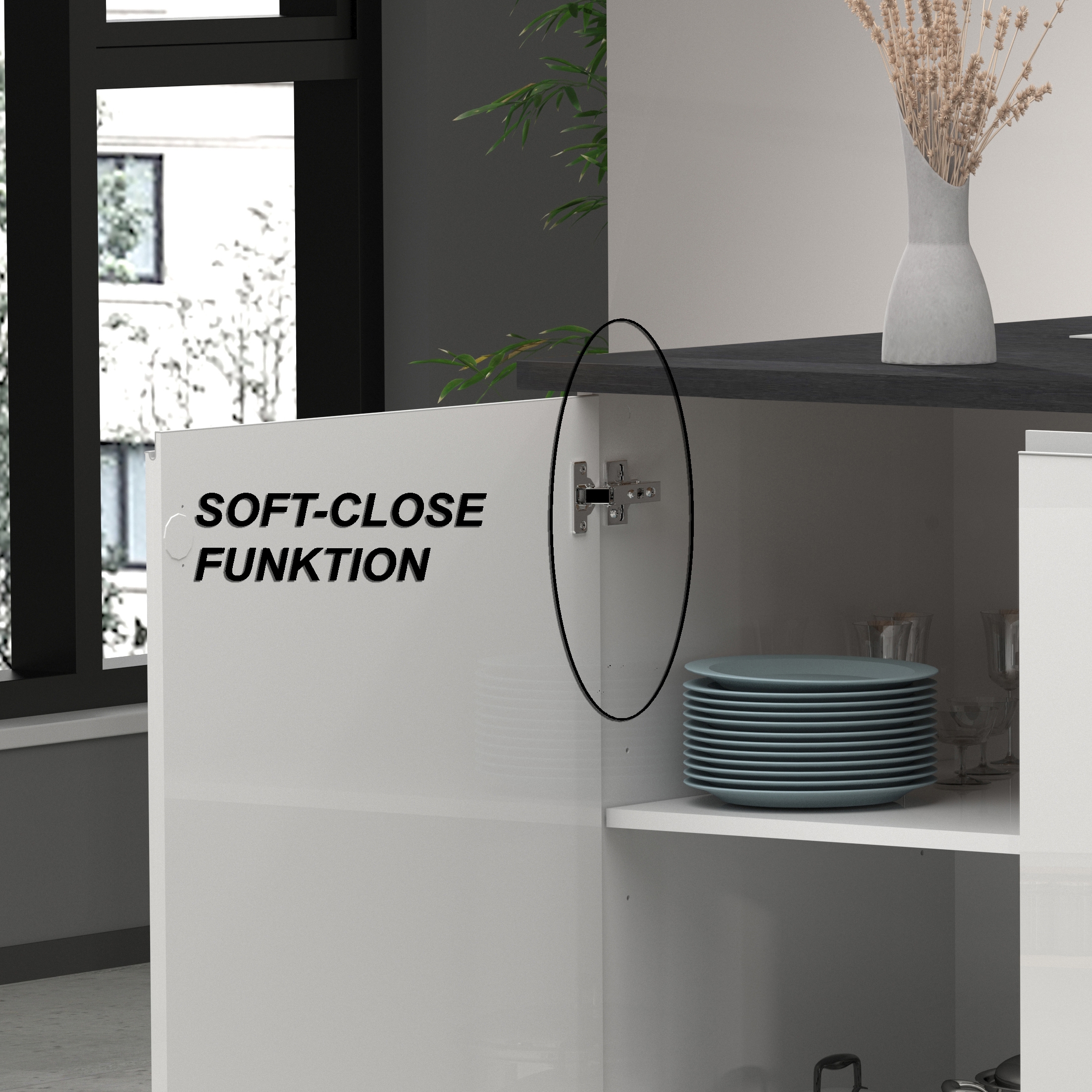 KOCHSTATION Kücheninsel »Sole,Kochinsel,Küchenarbeitsblock,Inselküche,Arbeitsinsel« Breite 160 cm mit 2 Türen,4 Fächer, Arbeitsplatte, Aluminiumgriff