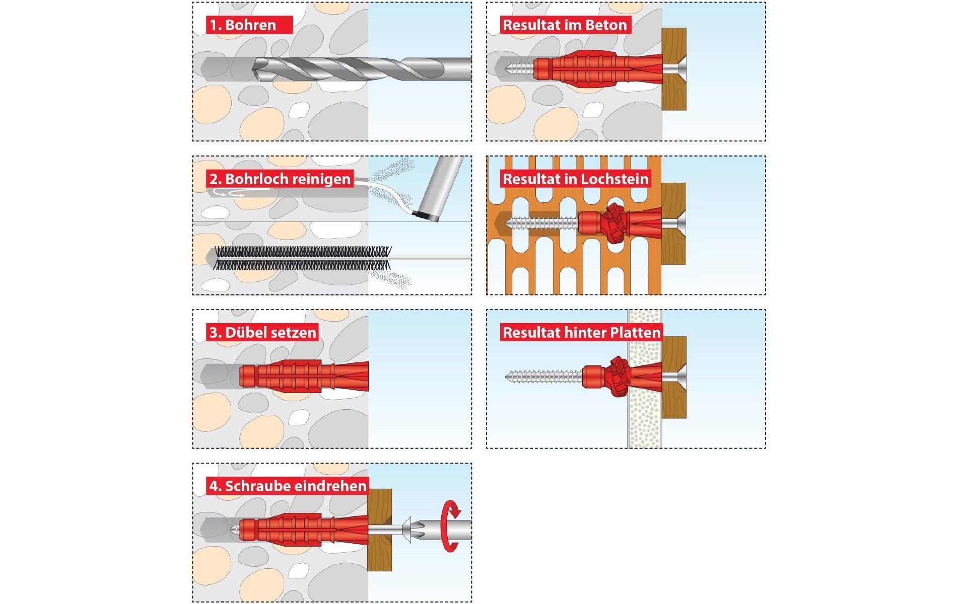 Betondübel »Tox-Dübel Dübel Sortiment Tri Pro Monteur 845 Stück«, 845 St.