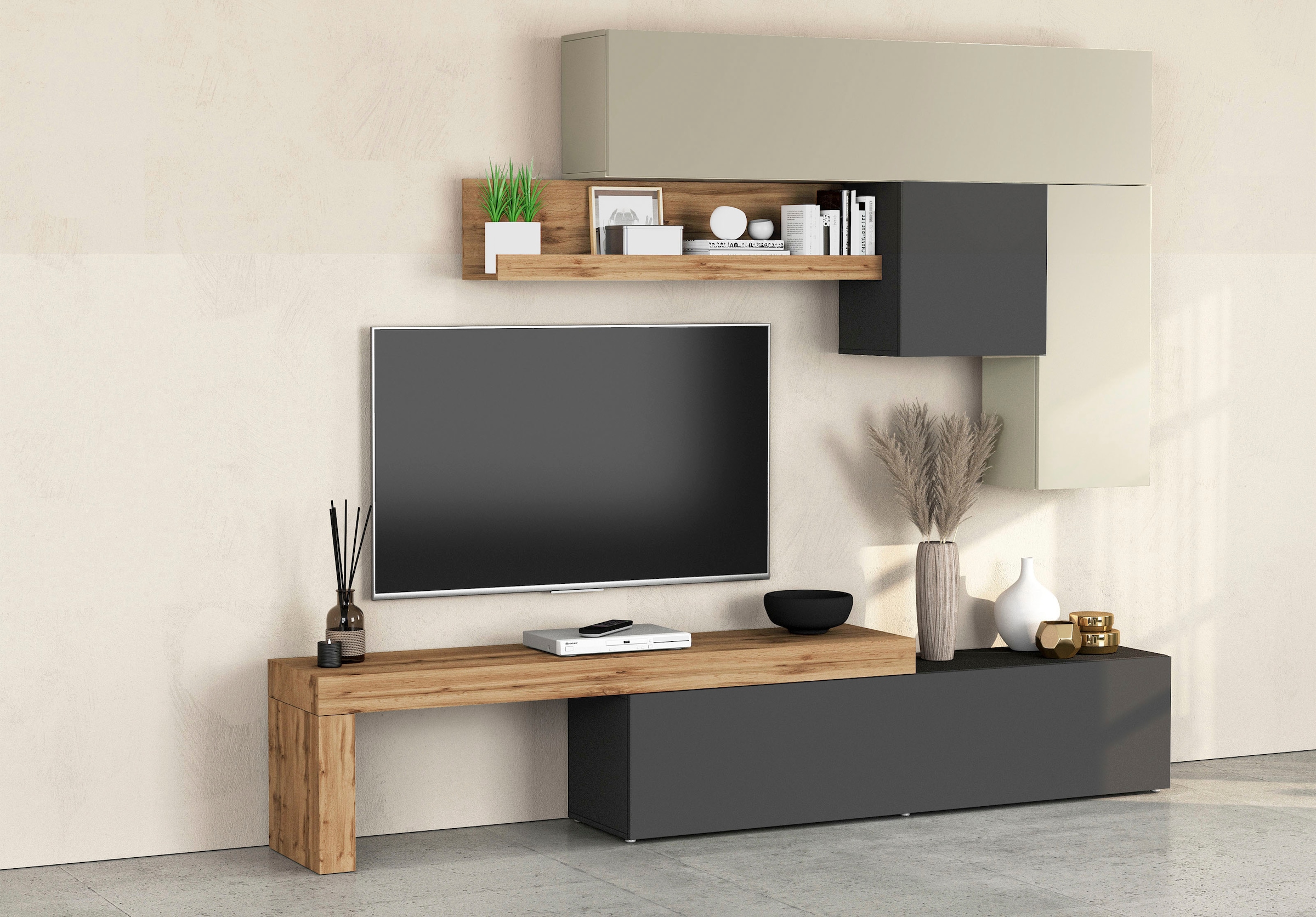 GOODproduct Wohnwand »Chronos Wohnwand, Medienwand, 5-er set« Set, 5 Stk. tlg.