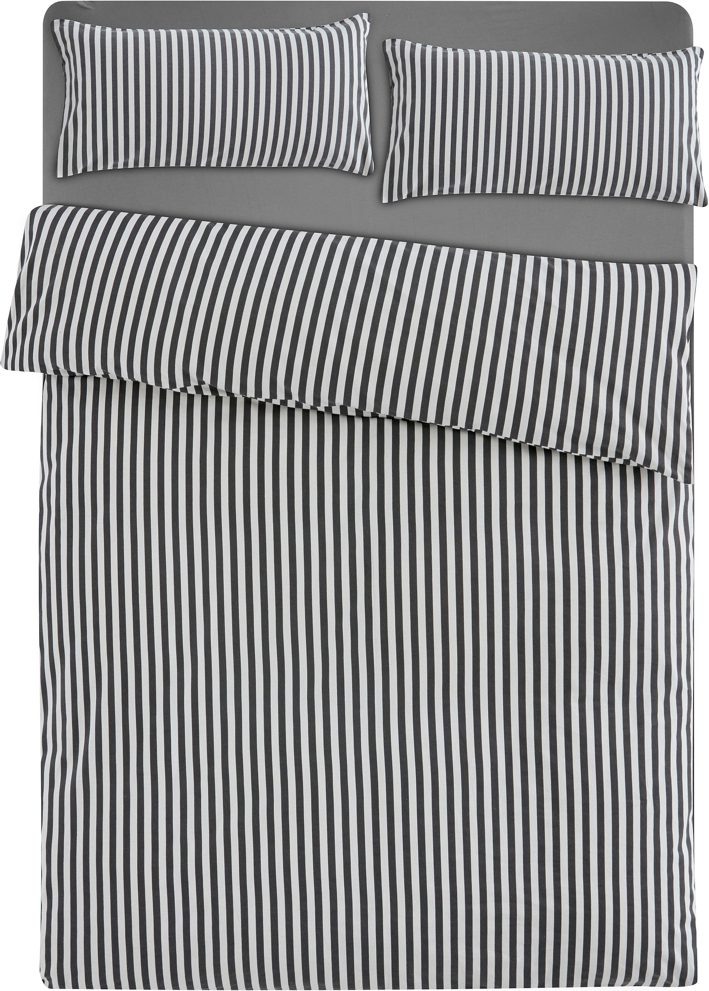 LeGer Home by Lena Gercke Linge de lit »Linnea« 2 tlg. aus 100% Baumwolle , Streifendesign