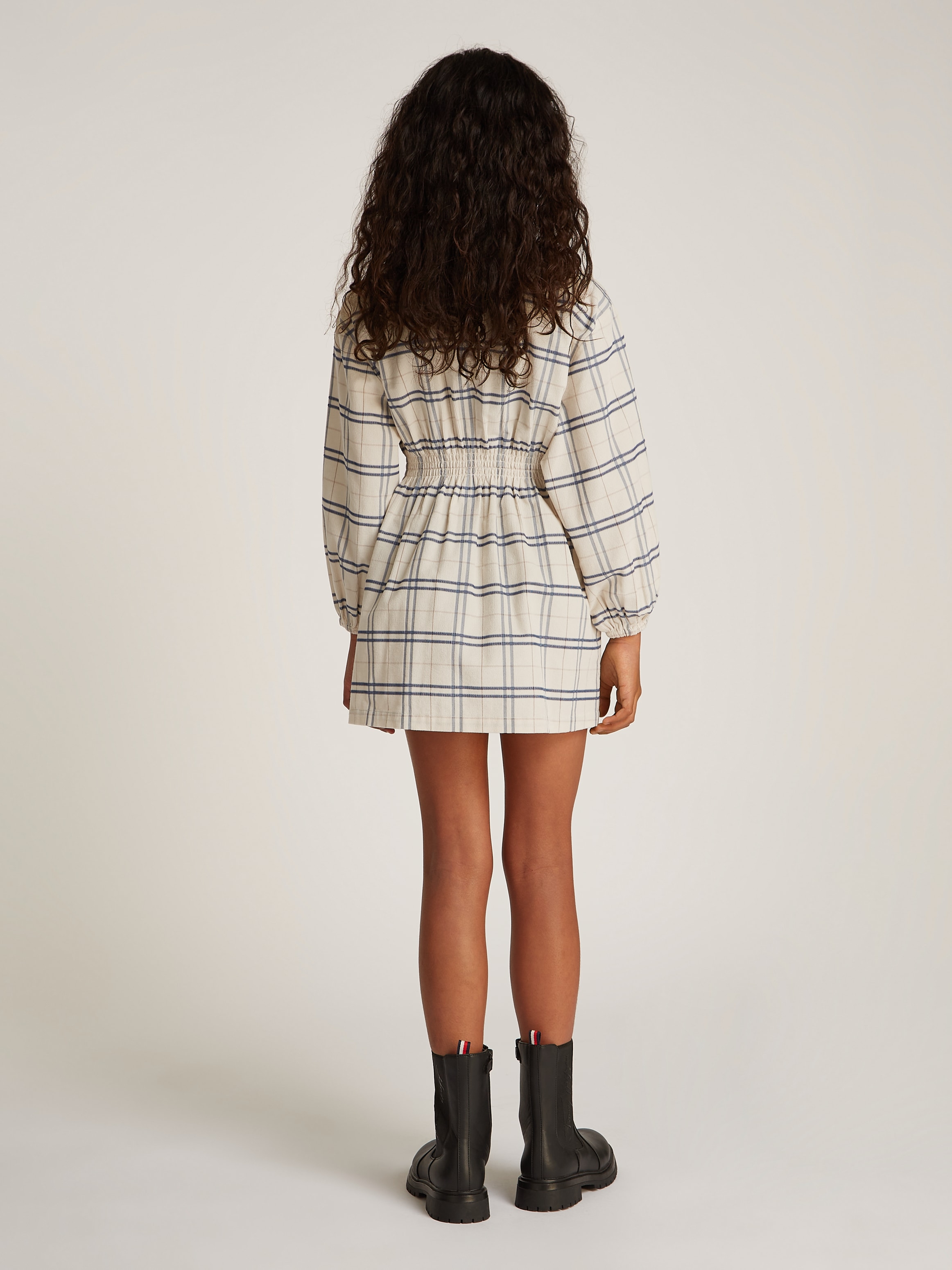 Tommy Hilfiger Hemdblusenkleid »CORDUROY CHECK SHIRT DRESS LS«, mit Karomuster