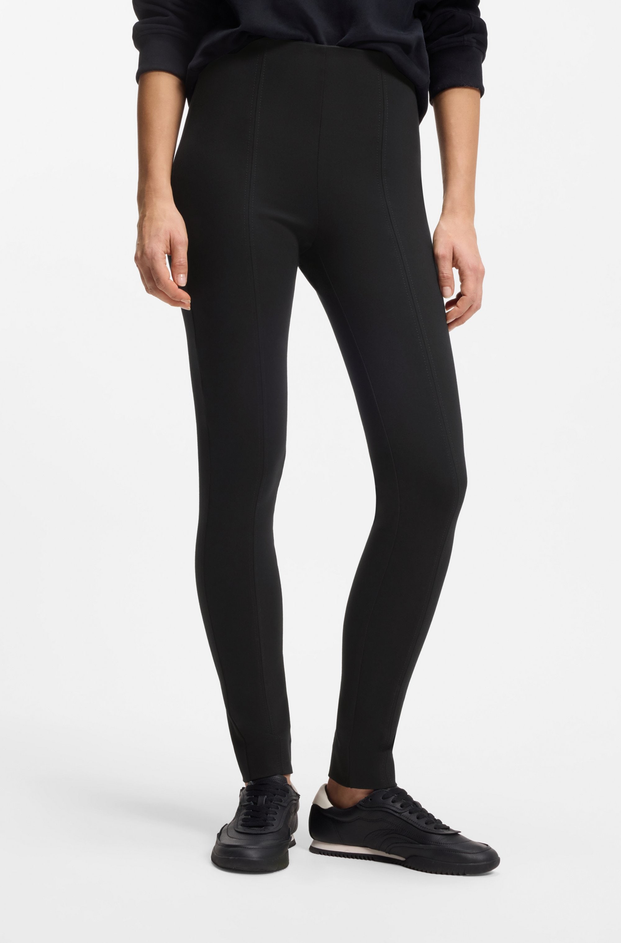 Image of BOSS ORANGE Jerseyhose "Tegging Premium Damenmode" im Slim Fit, Leggings aus Punto-Milano-Stoff