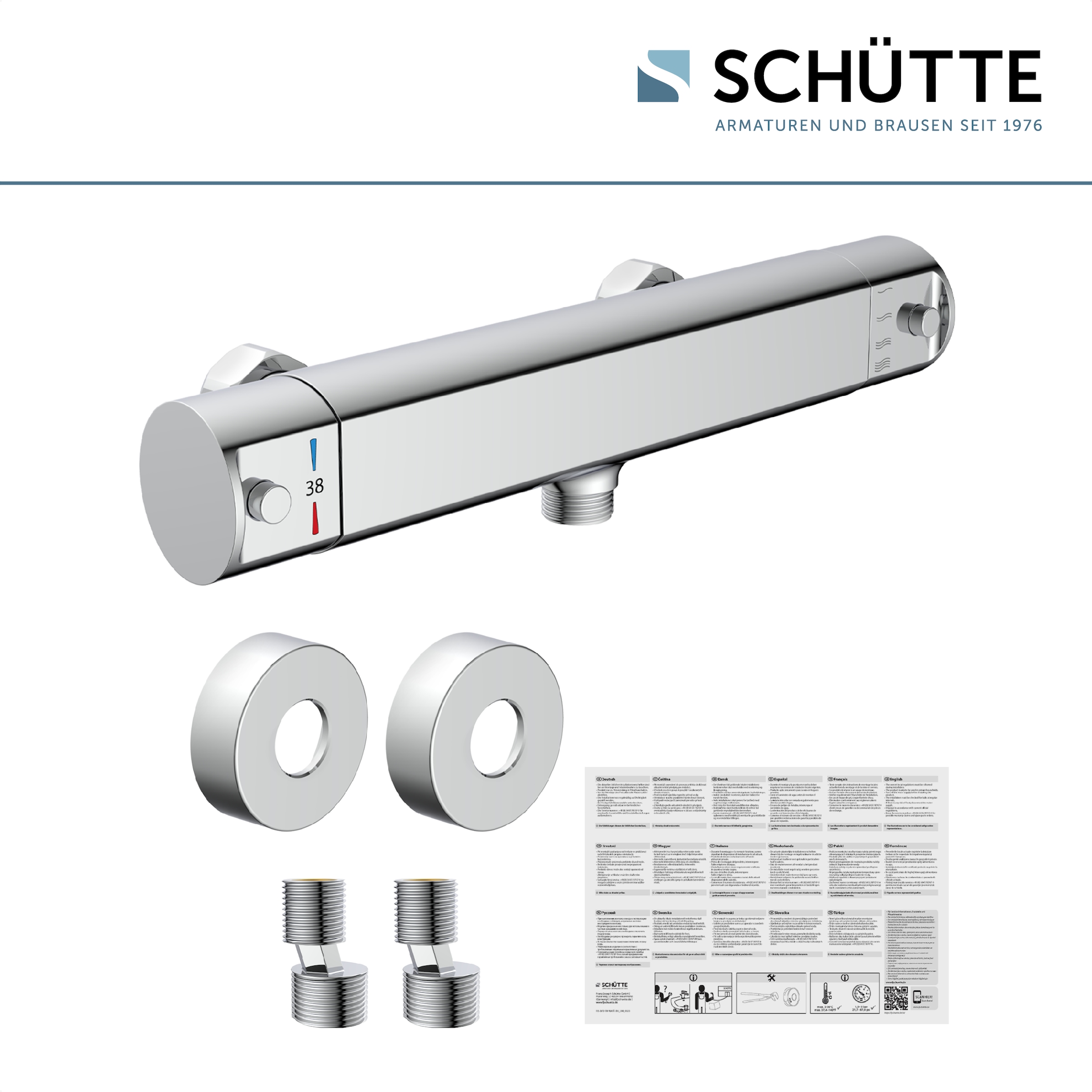 Schütte Thermostat de douche »VITA« fonction Eco-Stop économisant l'eau, verrouillage de sécurité, refroidissement innovant