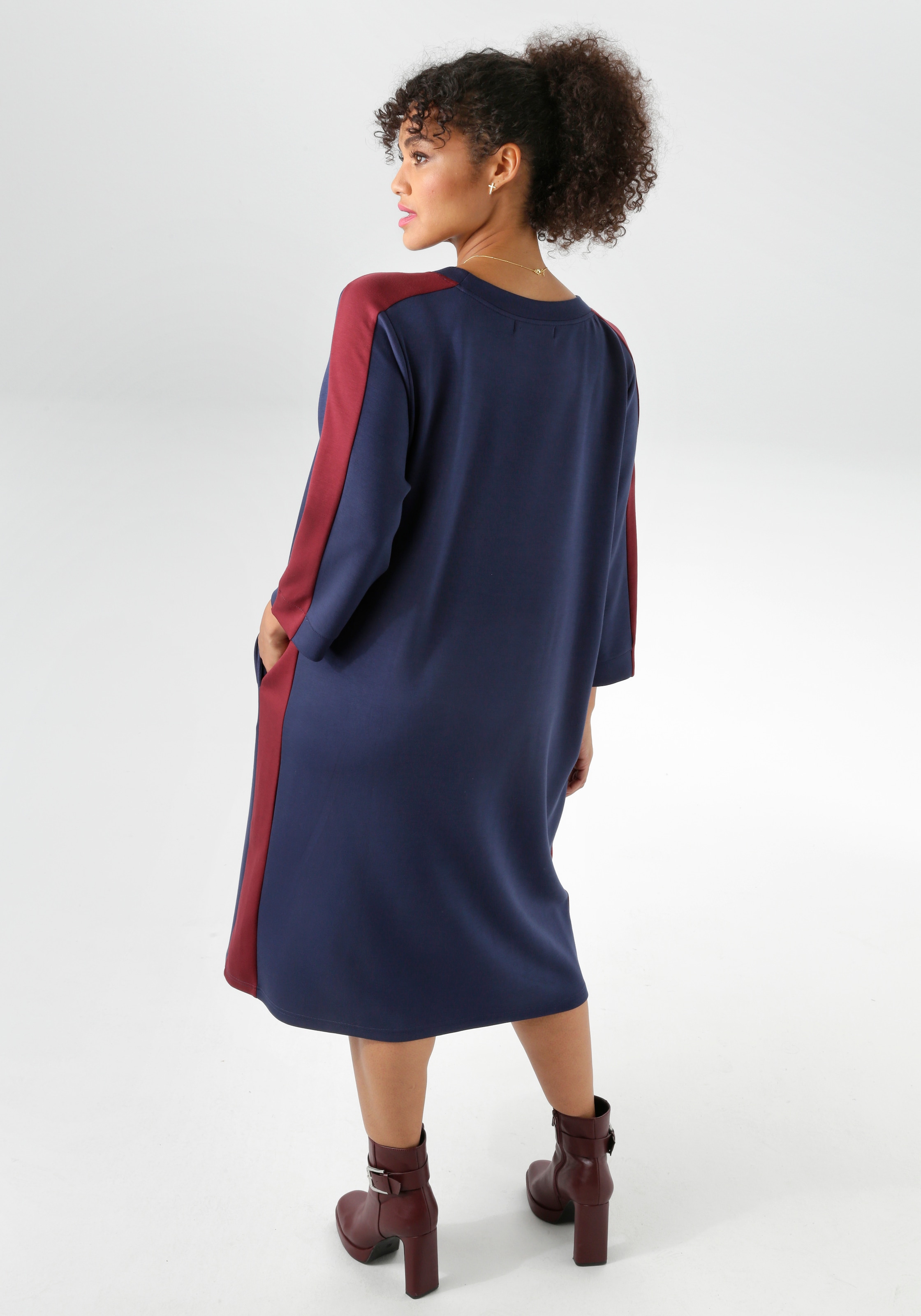 Aniston PLUS Sweatkleid, aus super weichen, elastischen Jersey-Qualität - NEUE KOLLEKTION