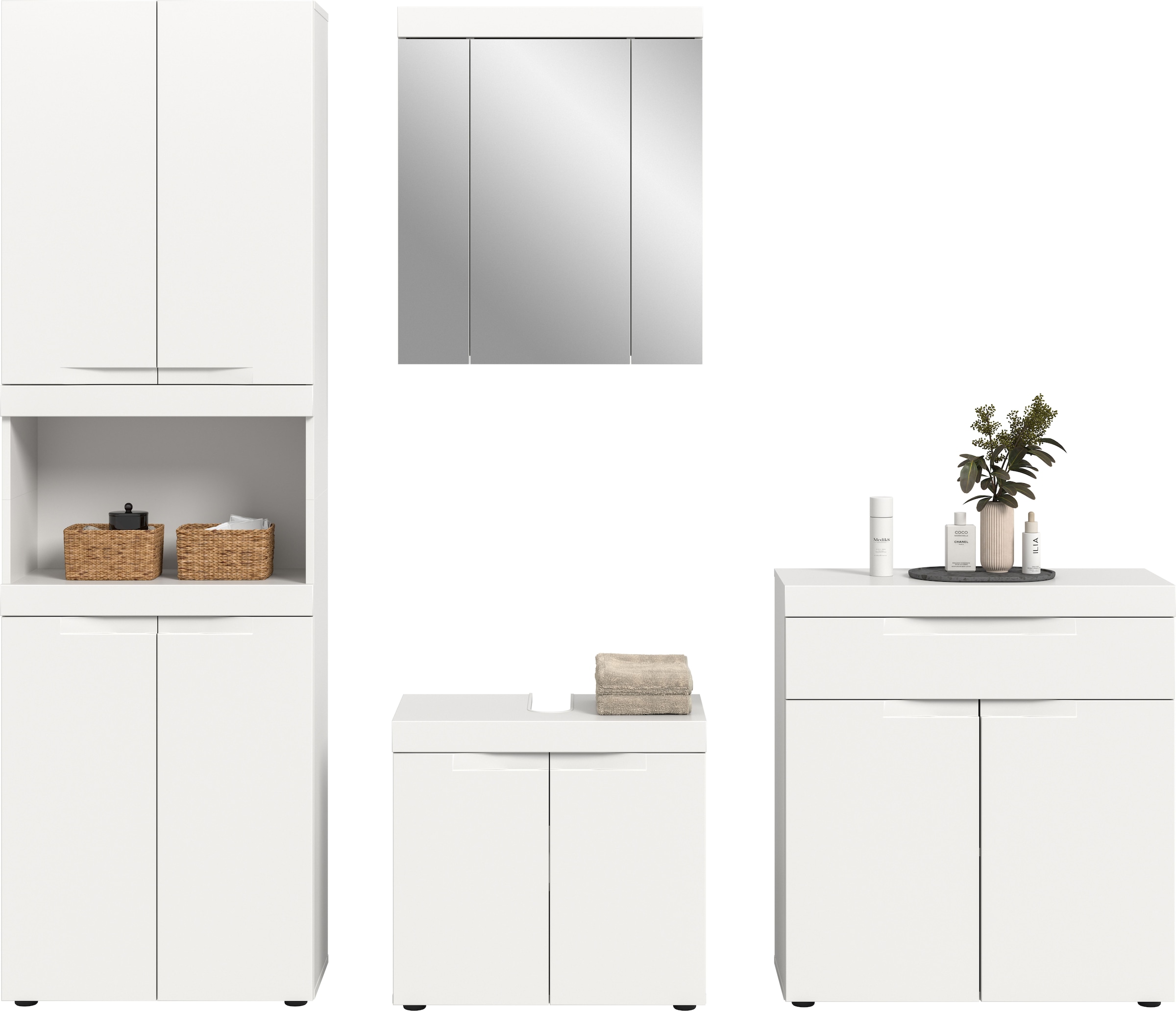 GOODproduct Badmöbel-Set »MAOI, 4-teilige Badkombination, hochwertige MDF Front«