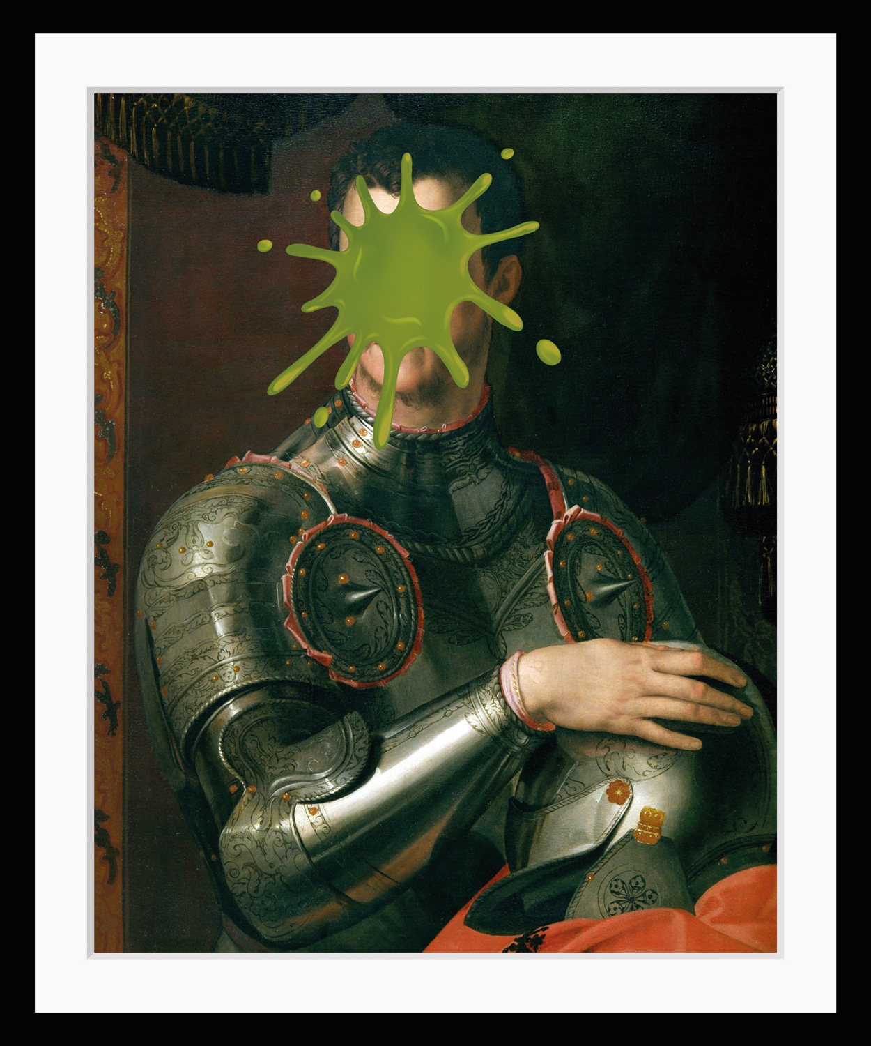 Image of queence Bild "Caesar mit Farbklecks" Bilder von Männern Gemälde Historische Persönlichkeiten Kunst Mann Ritter HD Premium Poster-Druck inkl. Holzrahmen