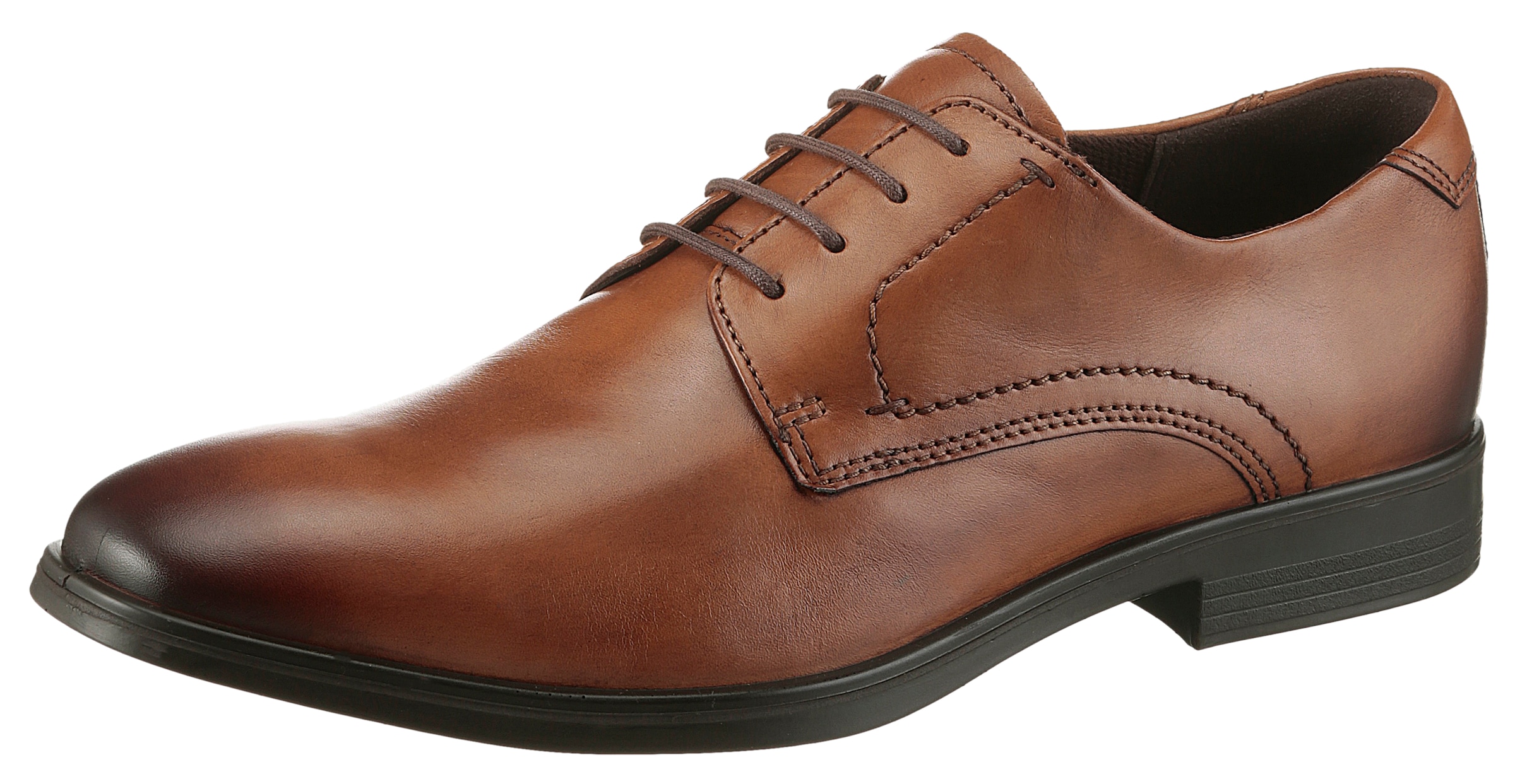 Ecco Schnürschuh »Melbourne Amber«, in used Optik, Freizeitschuh, Halbschuh, Schnürschuh