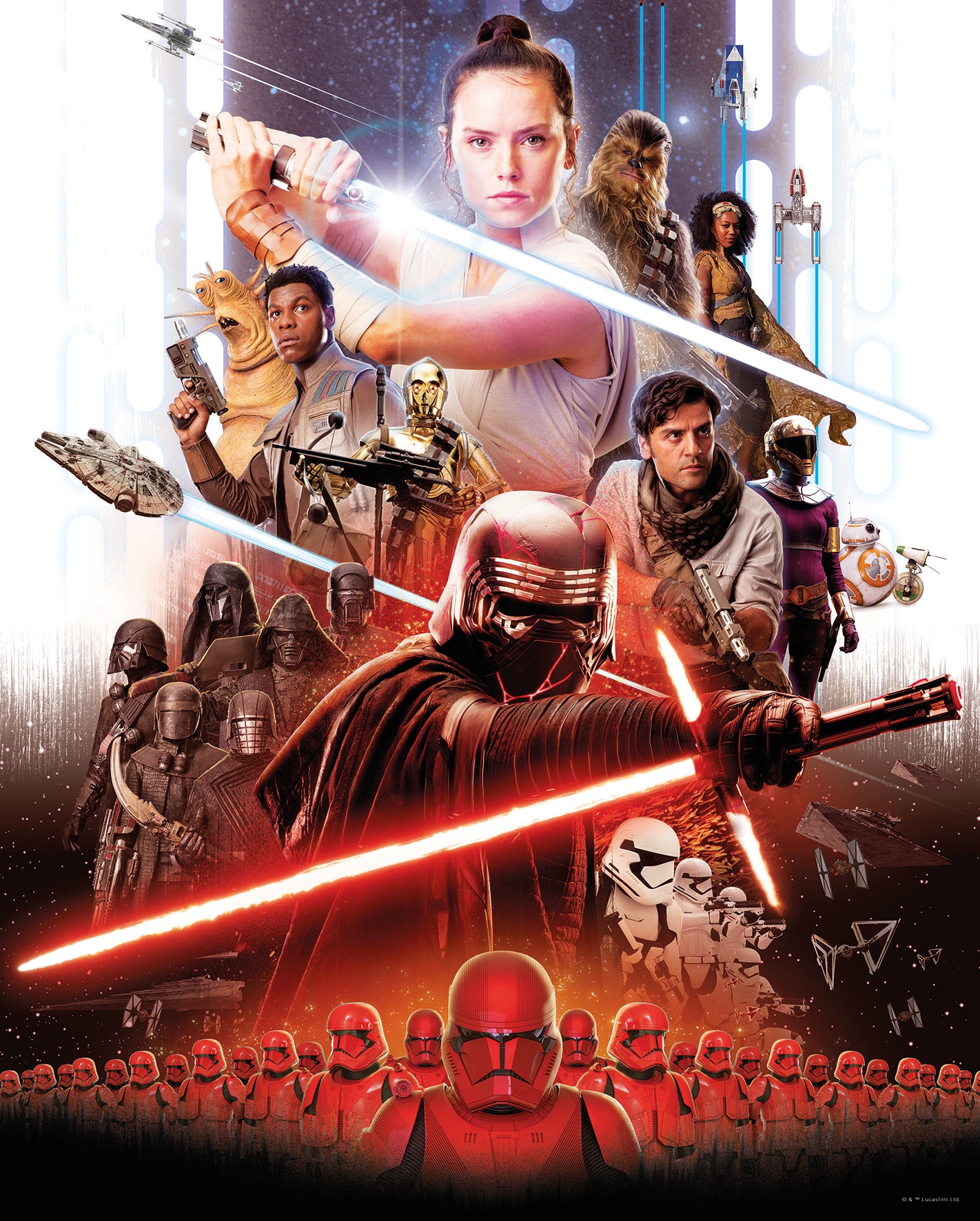 Image of Komar Bild "Star Wars Movie Poster Rey" Star Wars 1 Stk. tlg. Wandbild zur Dekoration im Kinderzimmer - ohne Rahmen