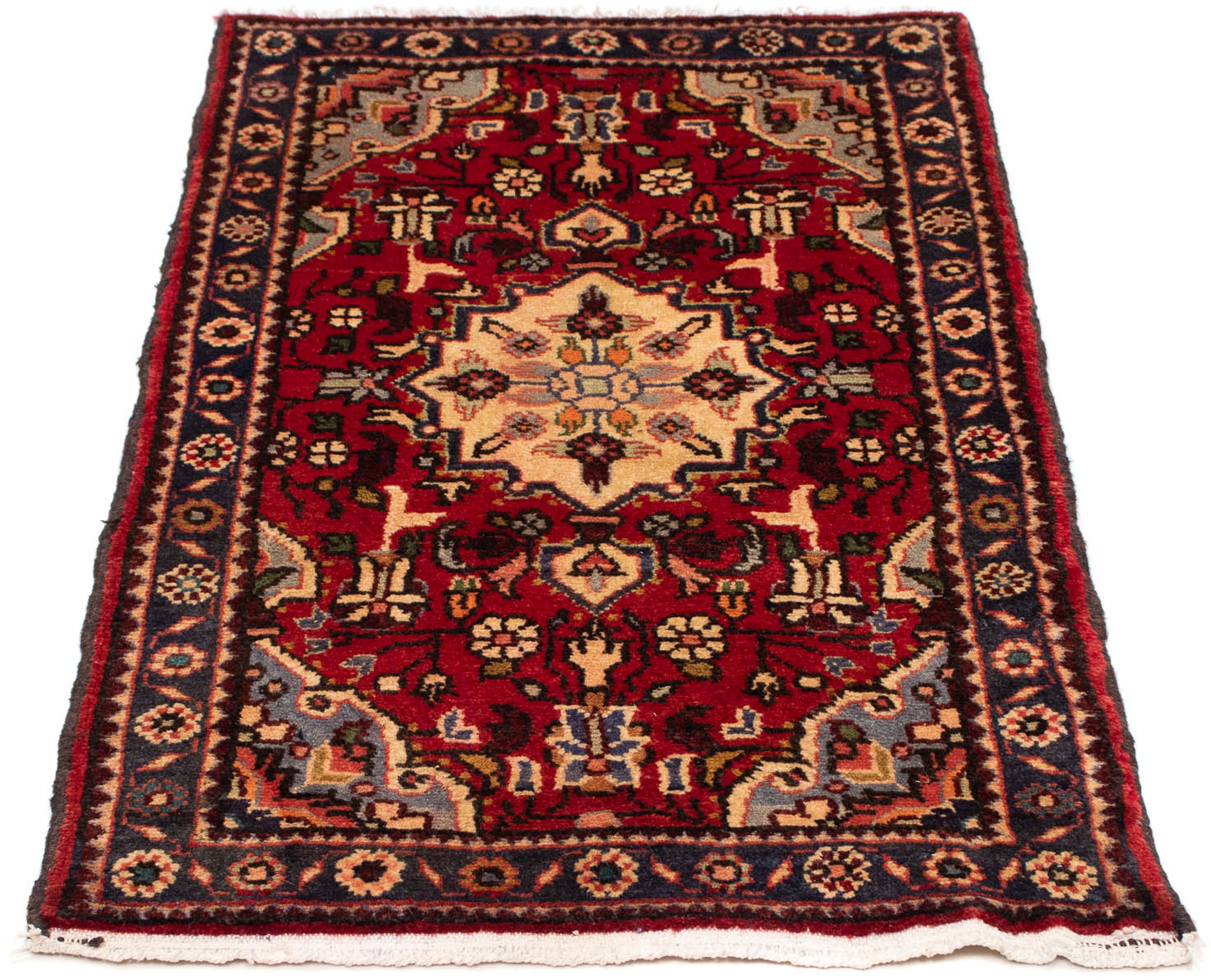 Image of morgenland Orientteppich »Perser - Classic - 95 x 57 cm - dunkelrot«, rechteckig, 10 mm Höhe, Wohnzimmer, Handgeknüpft, Einzelstück mit Zertifikat bei Ackermann Versand Schweiz