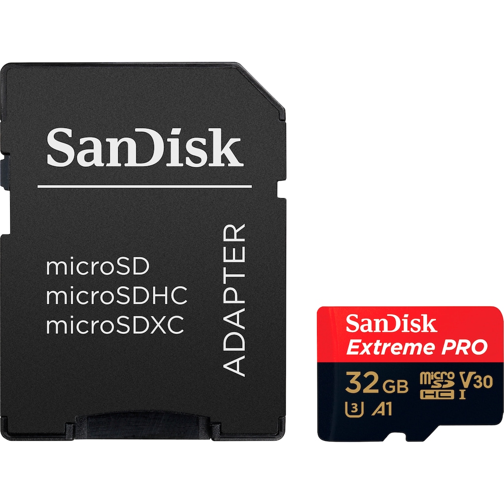 Sandisk Speicherkarte »Extreme® PRO microSDHC™ UHS-I 32 GB«, (UHS Class 3 100 MB/s Lesegeschwindigkeit)