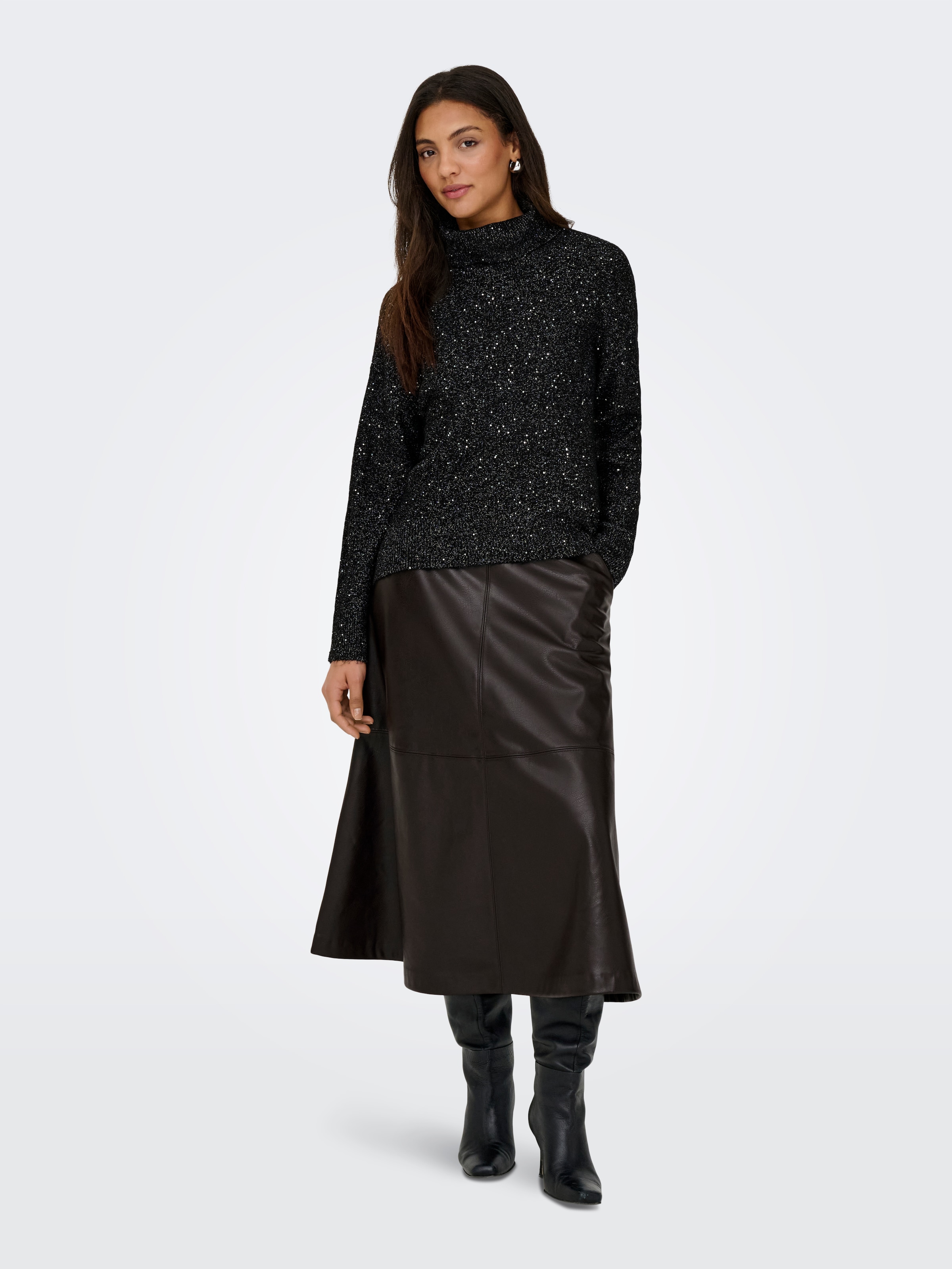 ONLY Pull à col roulé »ONLARIZONA LS SEQUINS ROLLNECK PULL KNT«