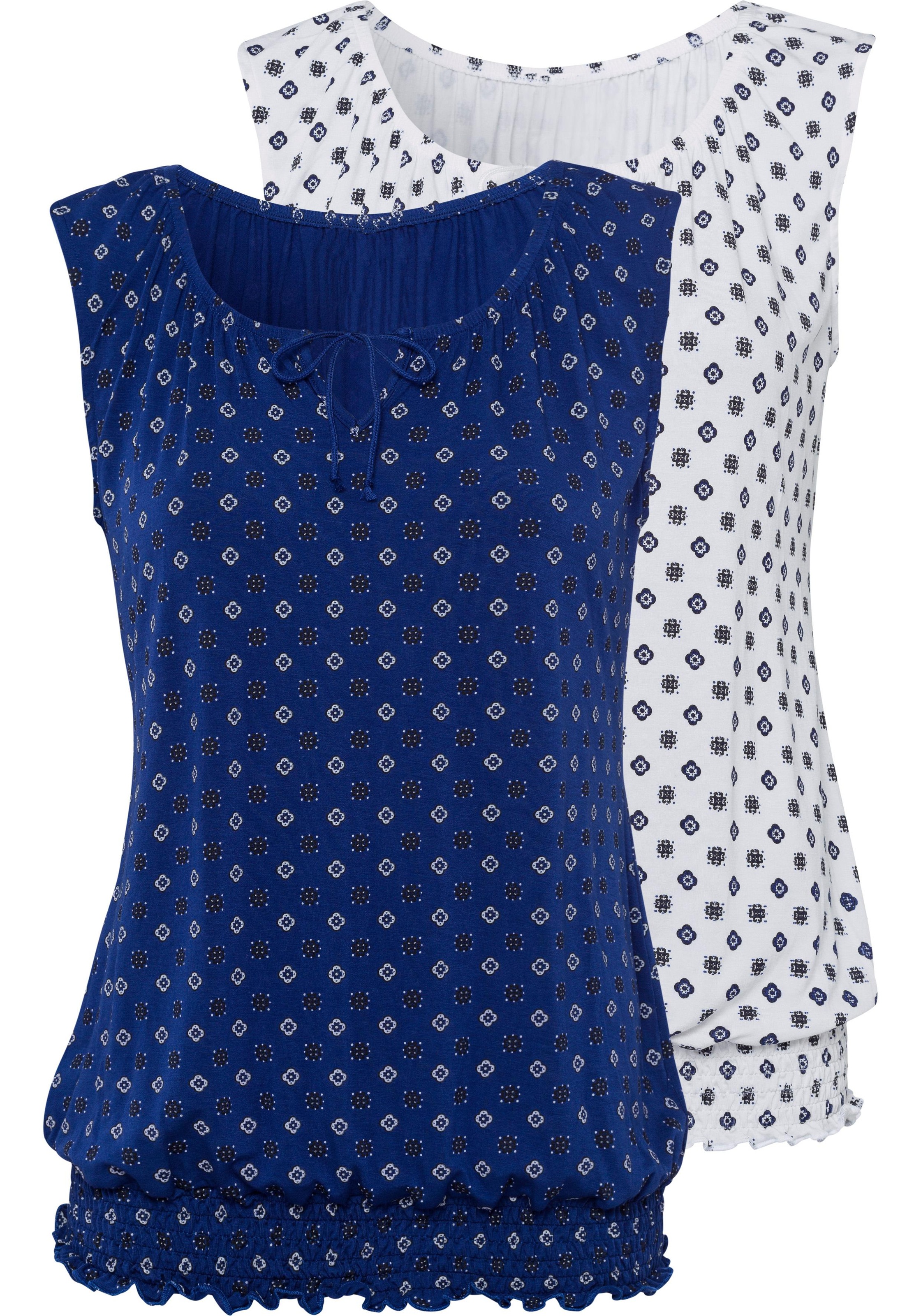 Image of Beachtime Tanktop, (2er-Pack), mit gesmoktem Bund bei Ackermann Versand Schweiz