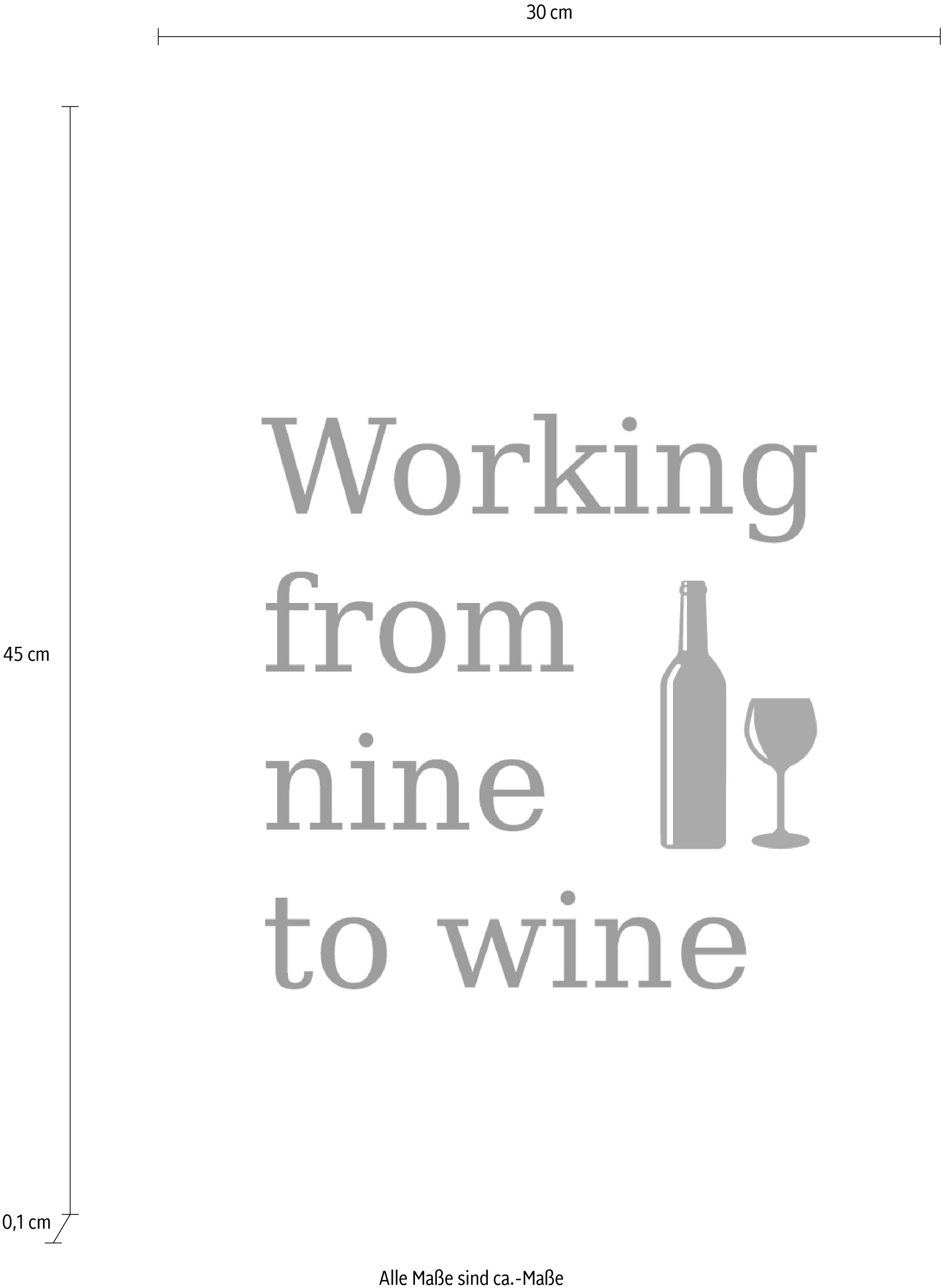 queence Wanddekoobjekt »wine«, Stahlschild, Blechschild, Spruch, Witzig, Wanddeko, retro, 20x30cm