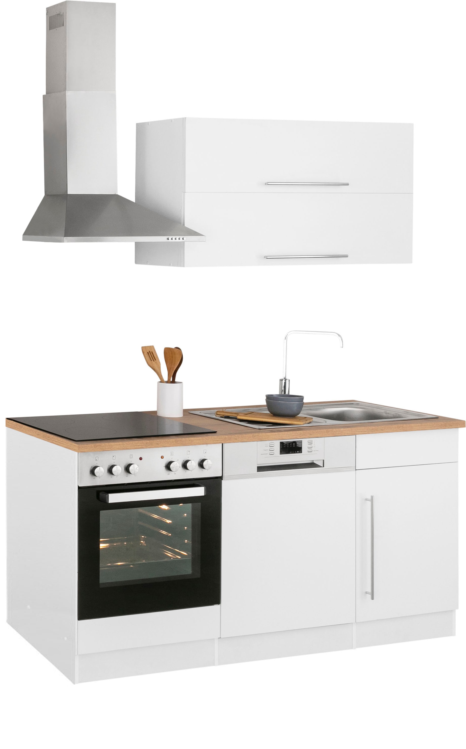 KOCHSTATION Kitchenette »KS-Samos« largeur 170 cm, avec ou sans appareils électriques, avec plan de travail