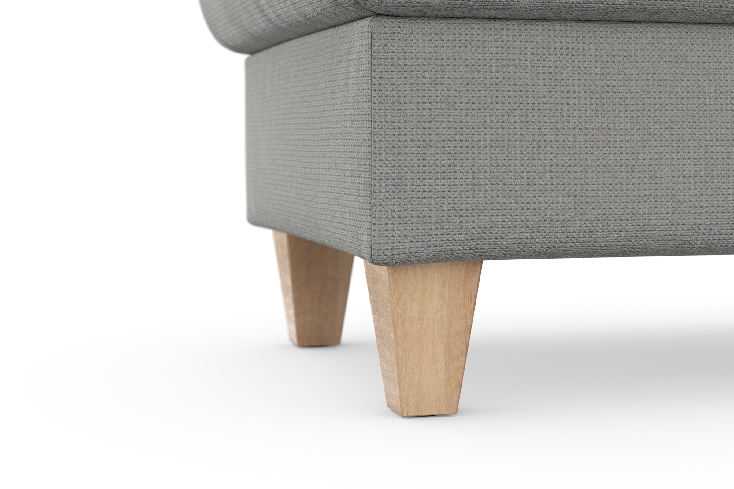 sit&more Stauraumhocker »Farö«, mit Stauraum und Federkern und naturfarbenen Füssen