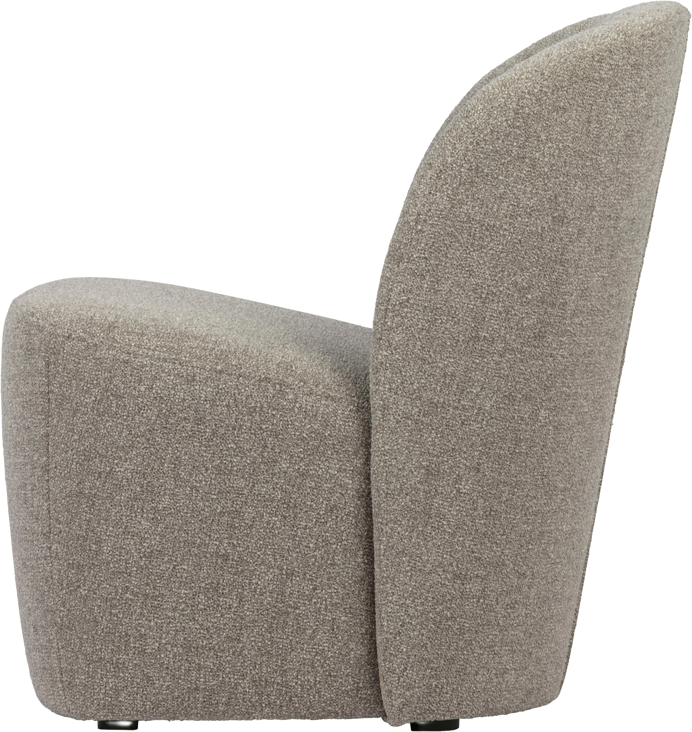 WOOOD Loungesessel »Lofty mit Bouclé-Bezug und Hartholzrahmen B 68 x T 72 x H 75 cm« Hohe Verschleissfestigkeit, Sitzhöhe 42 cm, separates Rückenkissen