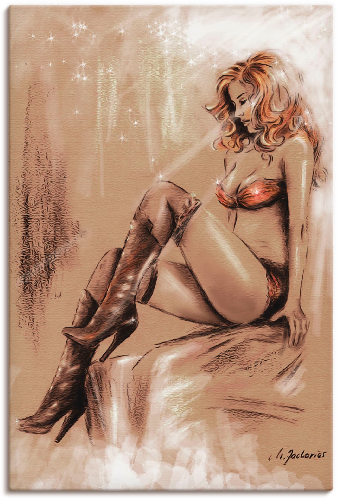 Image of Artland Wandbild "High heels im Licht" Frau 1 Stk. tlg. als Alubild, Leinwandbild in verschied. Grössen