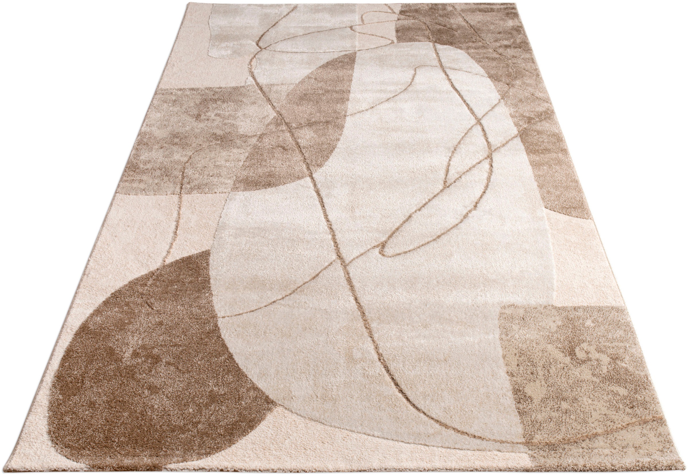 Paco Home »Tuana 217« Rectangulaire 15 mm Höhe Poils courts, design 3D moderne, salon