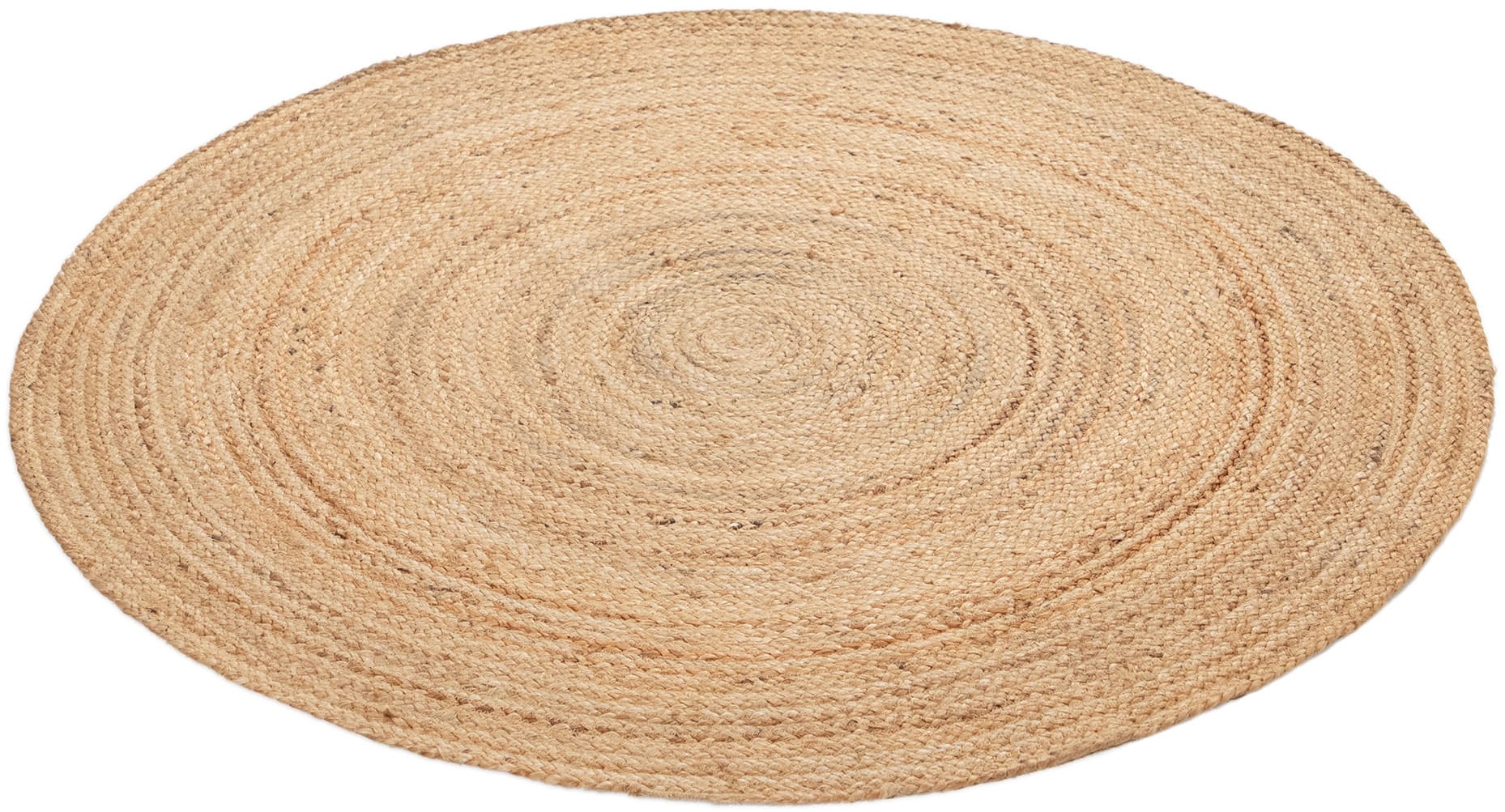 carpetfine Teppich »Nele Juteteppich Naturfaser«, rund, 6 mm Höhe, geflochtener Wendeteppich aus 100%Jute, in rund und oval, viele Grössen