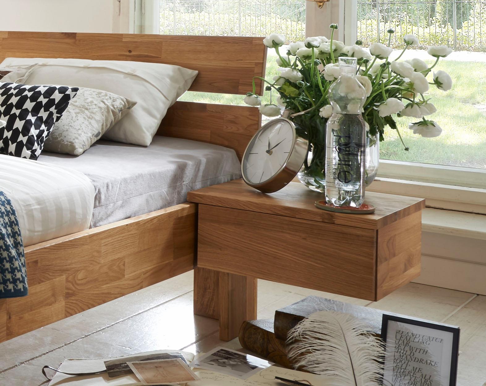 Image of Premium collection by Home affaire Nachtkonsole »Tommy«, (Set, 2 Nachtkonsolen), 2er Set, aus massivem Wildeichenholz, für eine tolle Ergänzung zum Bett bei Ackermann Versand Schweiz