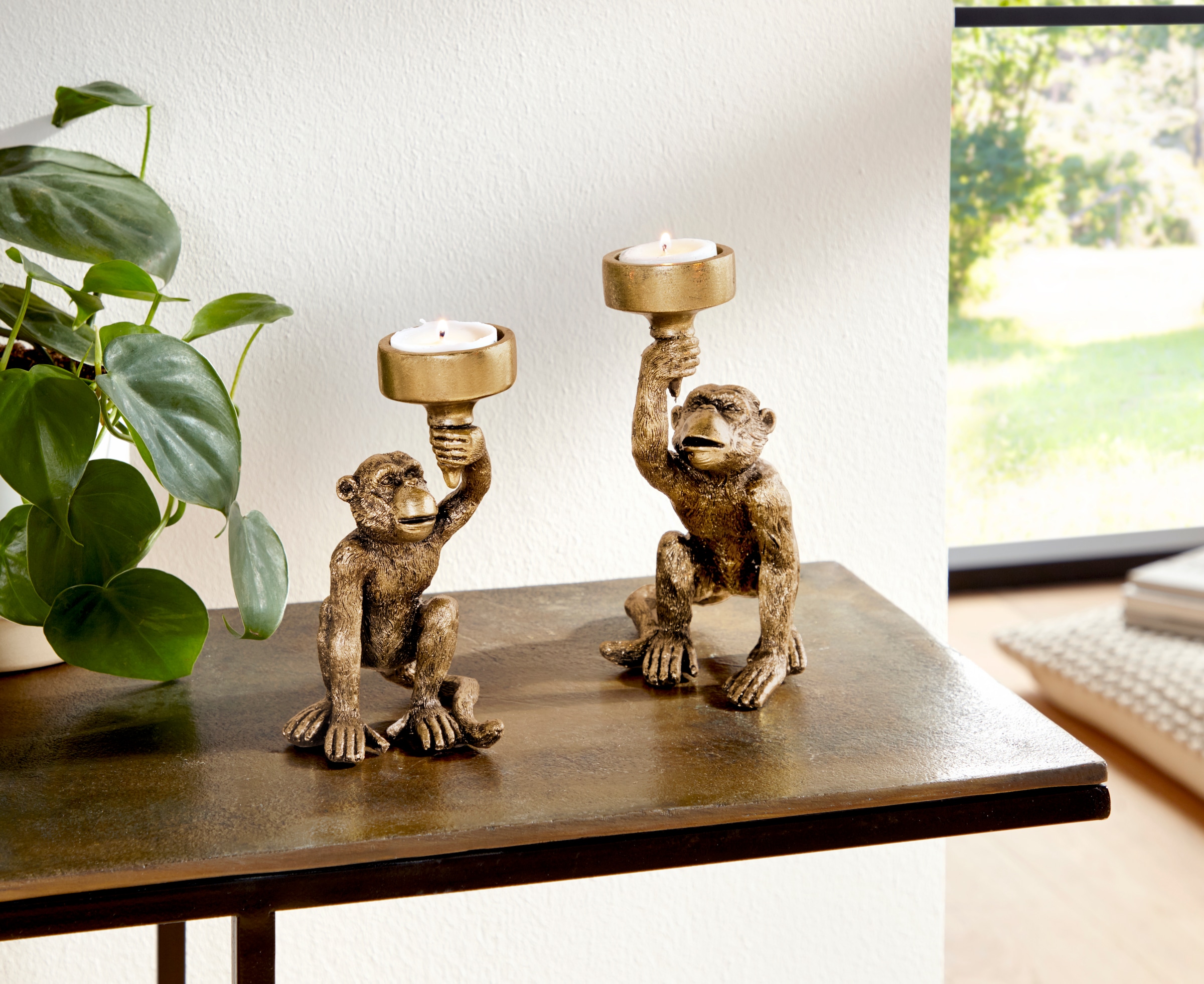 Image of Leonique Kerzenhalter »Monkey«, (Set, 2 St.) bei Ackermann Versand Schweiz