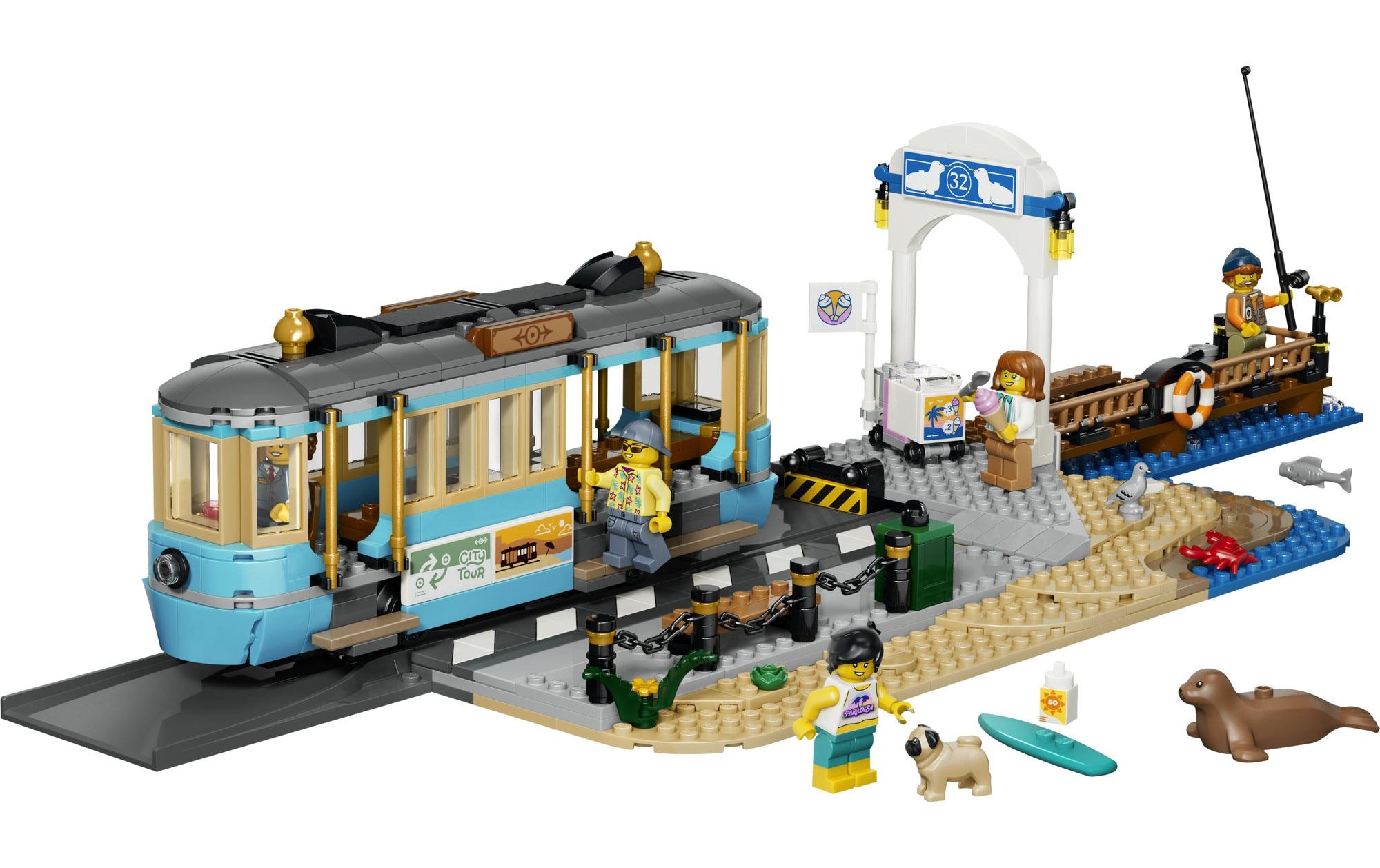 LEGO® Pions de construction »Klassische Strandstrassenbahn (60506), LEGO City« fabriqué en Europe