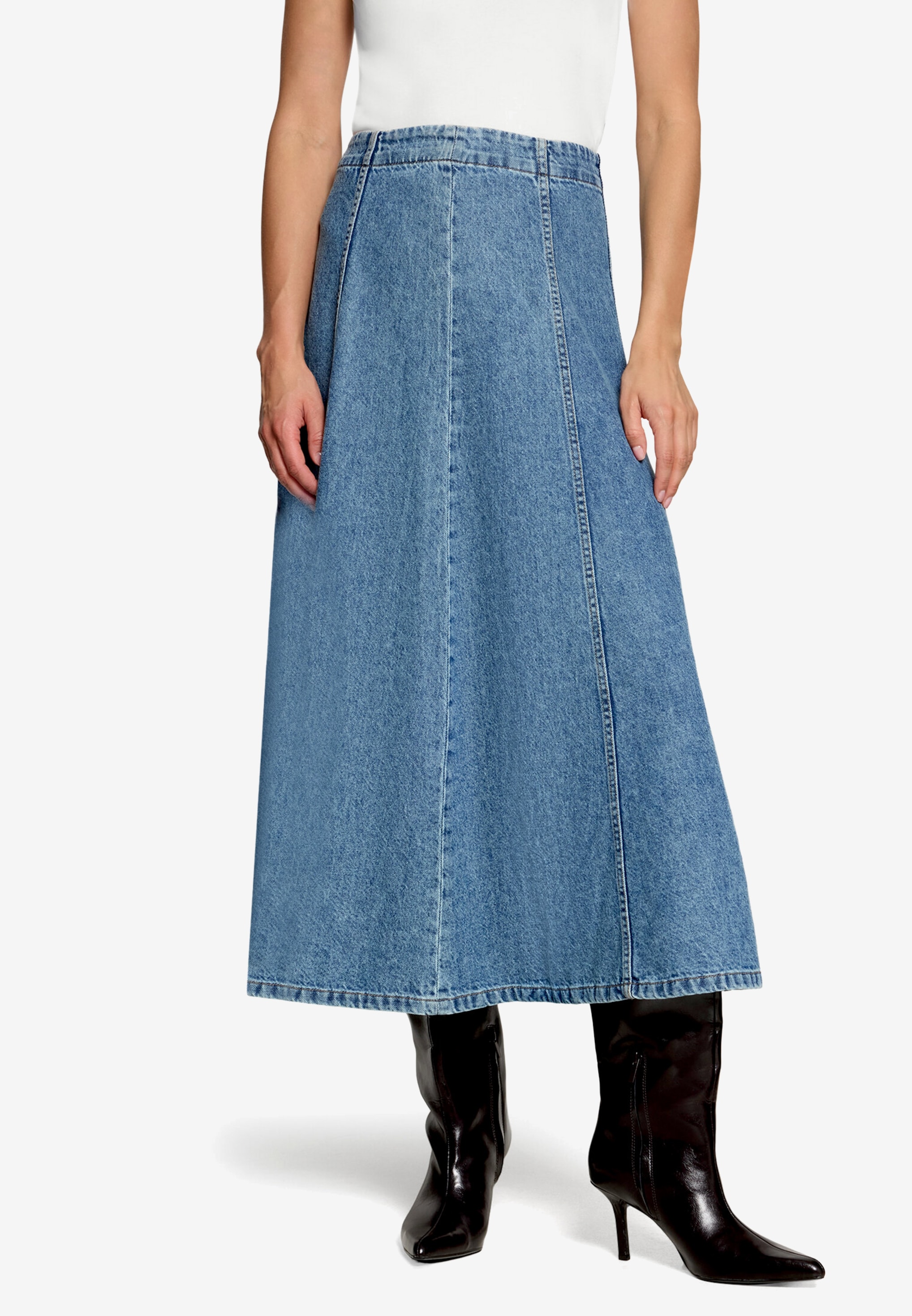 Image of Zero Jeansrock 7/8 Länge / Reissverschluss hinten