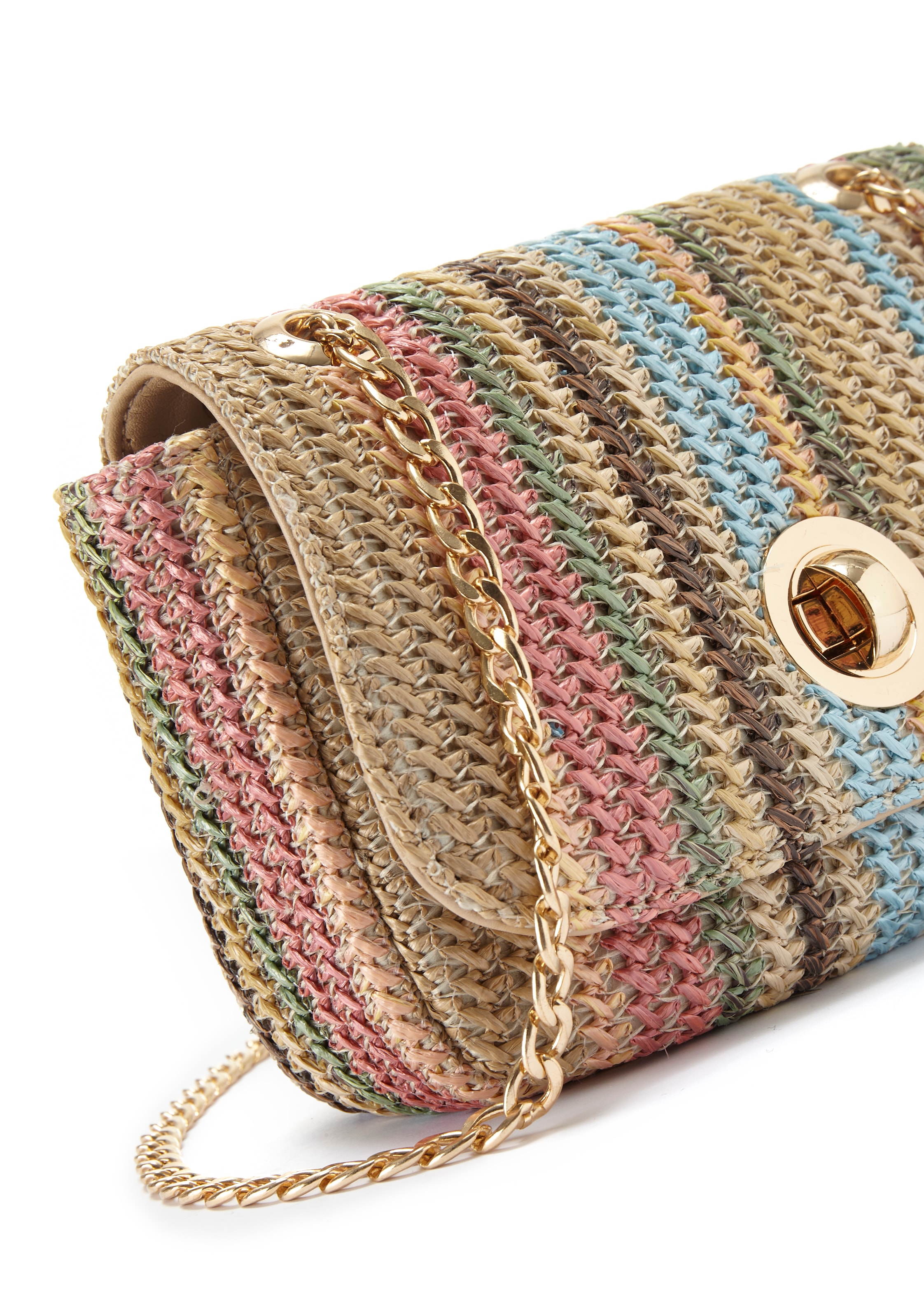 Vivance Umhängetasche »Minibag«, Handtasche, Henkeltasche, Bast-Optik, Crossbody Bag VEGAN