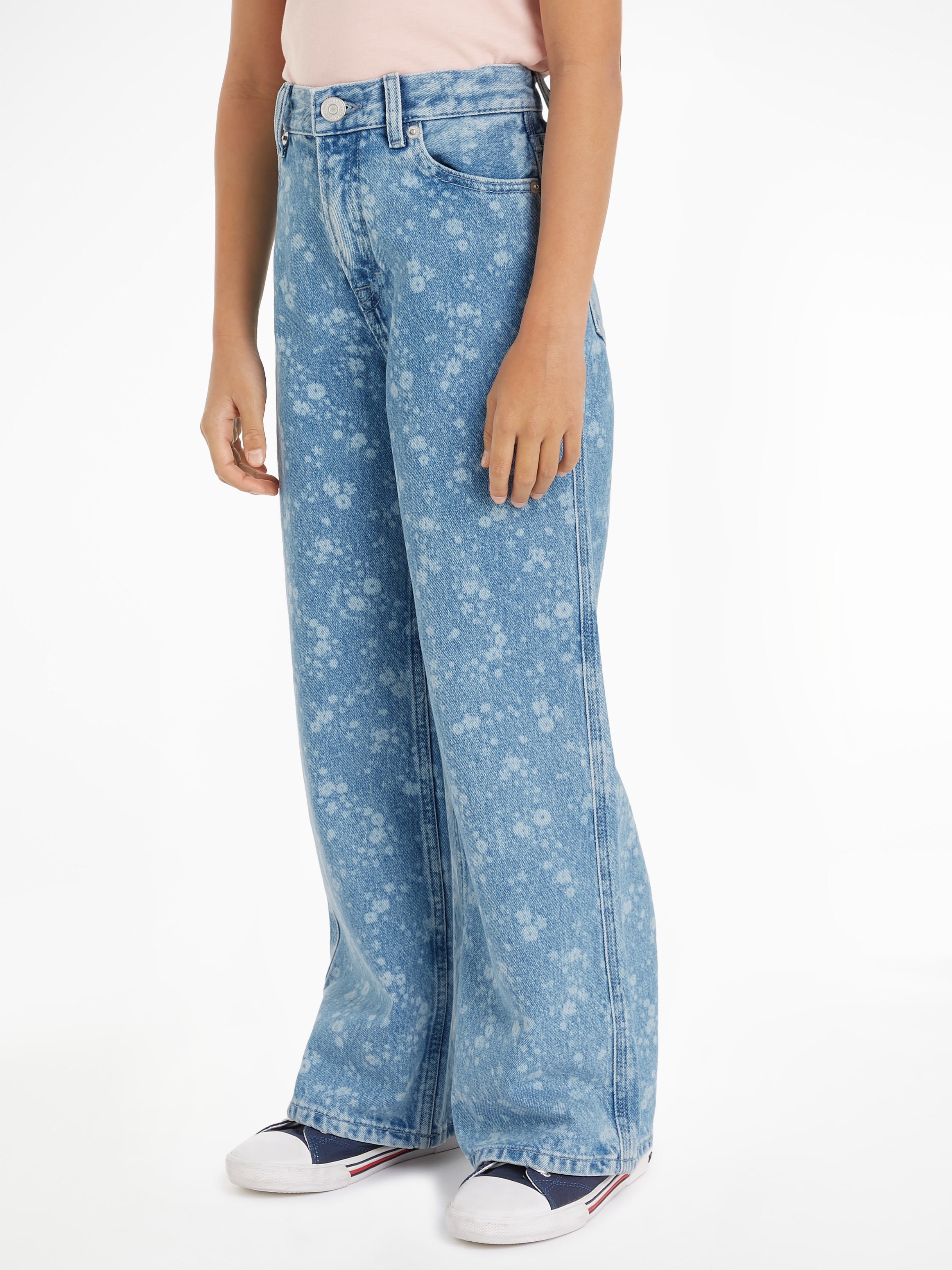 Tommy Hilfiger Straight-Jeans »MABEL FLOWER DENIM«, Kinder bis 16 Jahre im 5-Pocket-Style