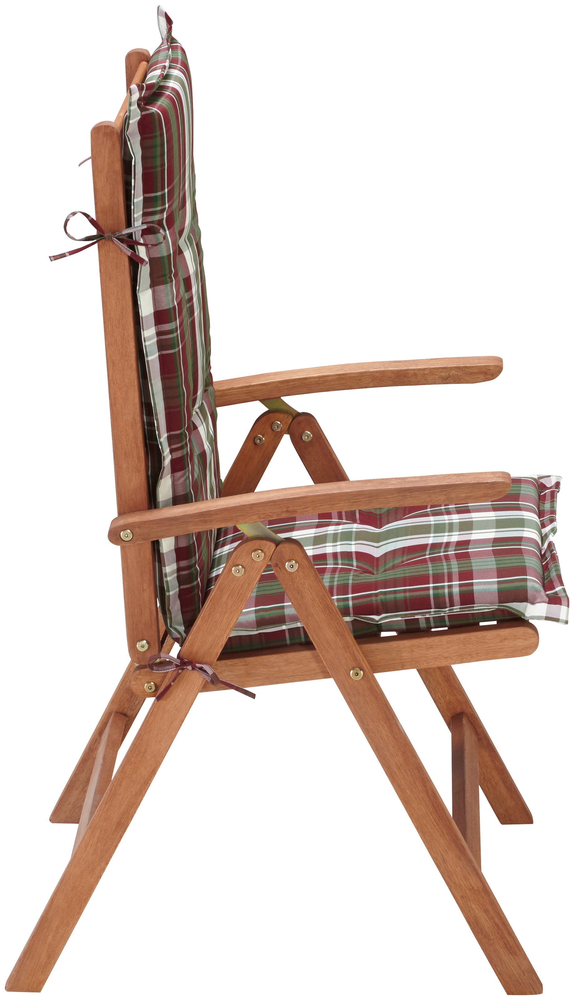 MERXX Garten-Essgruppe »Borkum«, (13 tlg., 6x Sessel, inkl. Sitz- und Rückenkissen, 1x Klapptisch 135x85 cm), Eukalyptusholz, FSC Mix, geeignet für 6 Personen