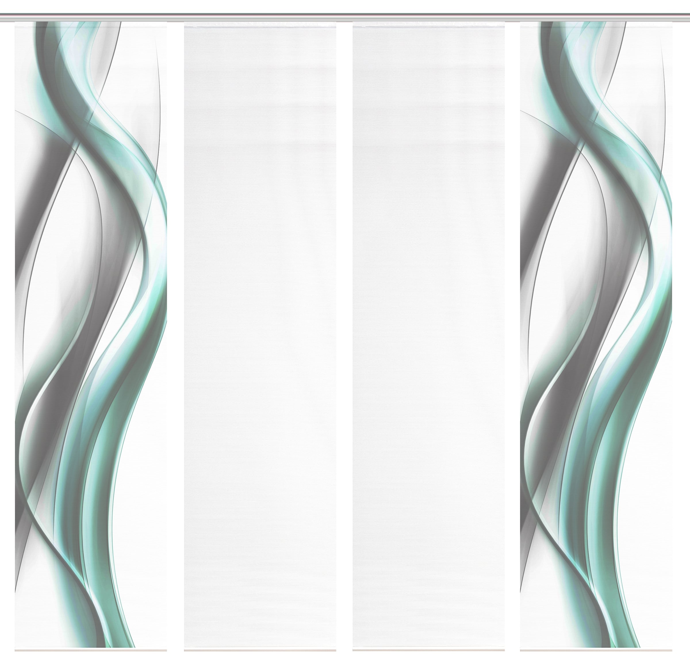 Vision S Rideau coulissant »CARA« Support de panneau 4 cuis tlg. rideau coulissant, aspect bambou, impression numérique, SET