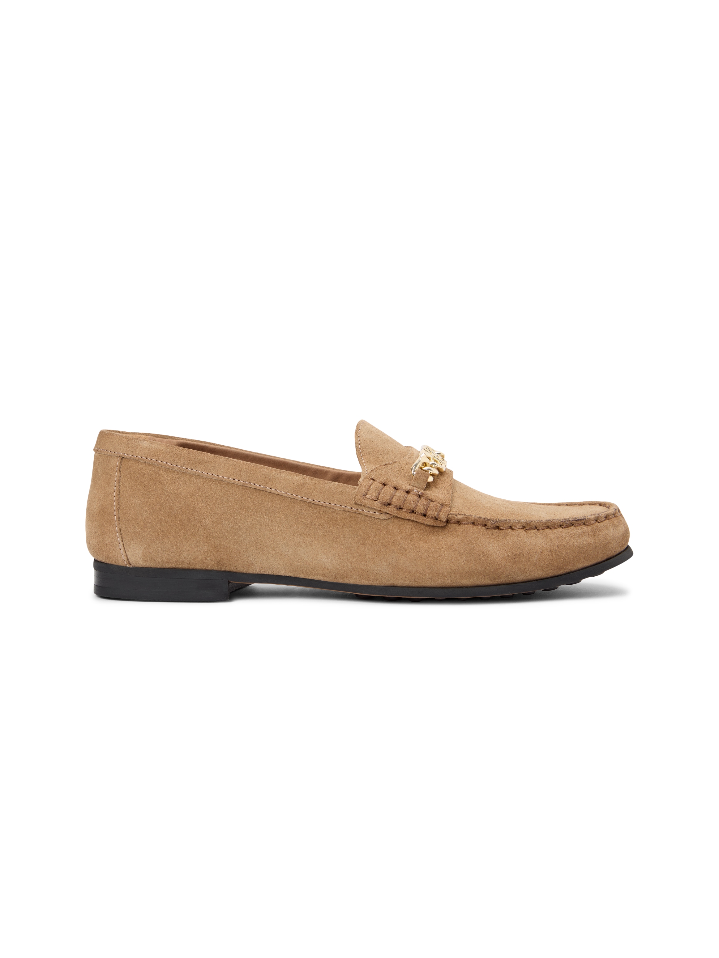 Tommy Hilfiger Loafer »TH CHAIN SUEDE LOAFER«  mocassin, chaussure business, chaussure à enfiler avec chaîne décorative dorée
