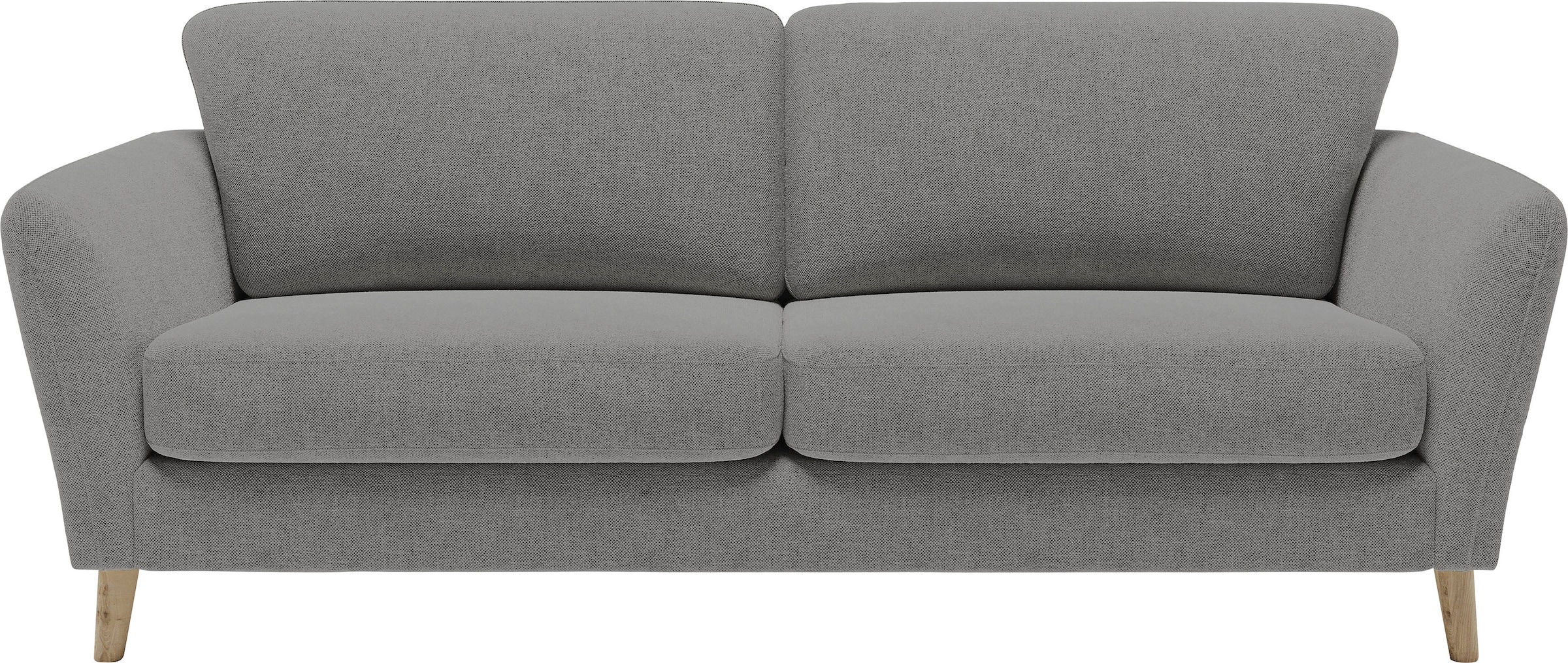 Home affaire 3-Sitzer »MARSEILLE 3er Sofa 206 cm, Cord, Flachgewebe, Struktur, Webstoff«, Massivholzbeine Eiche, Landhausstil, Wellenunterfederung
