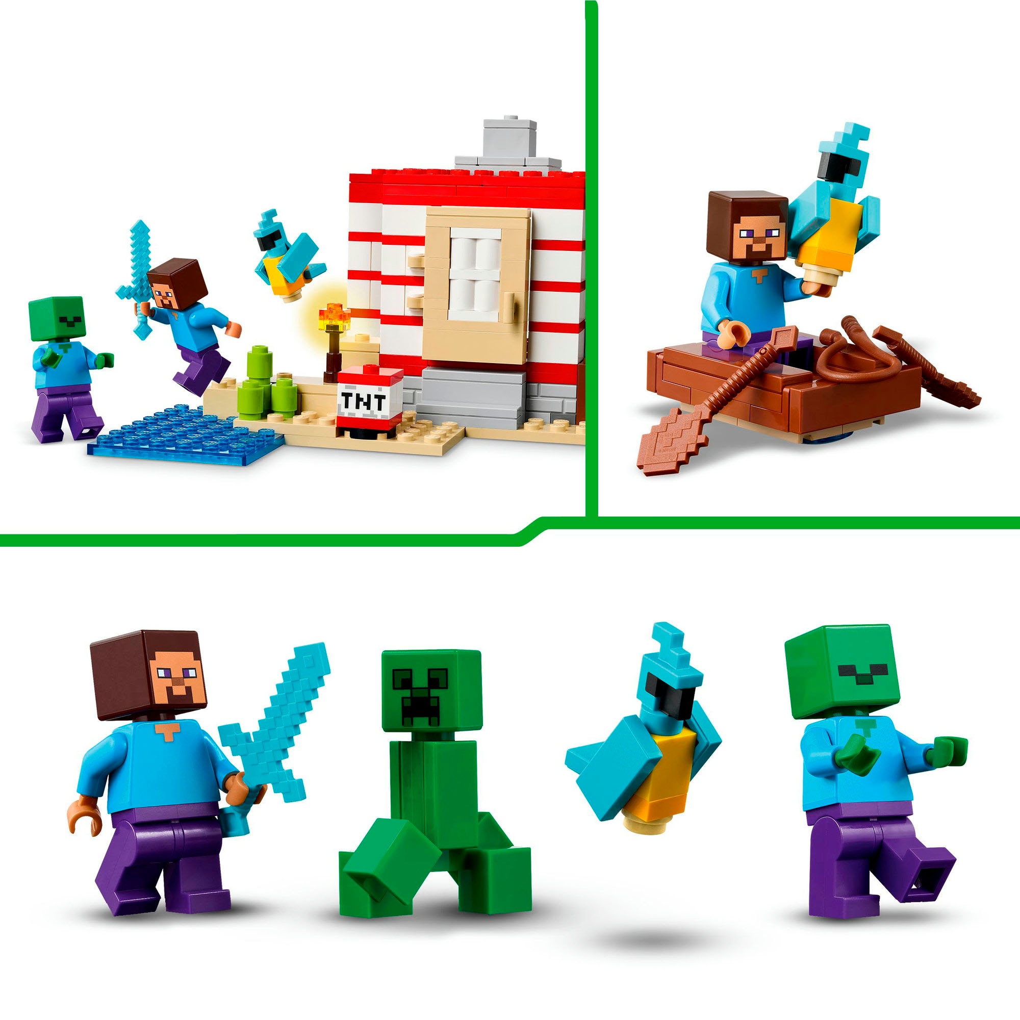 LEGO® Pions de construction »Das TNT-Dschungelhaus (21275), LEGO Minecraft« Made in Europe