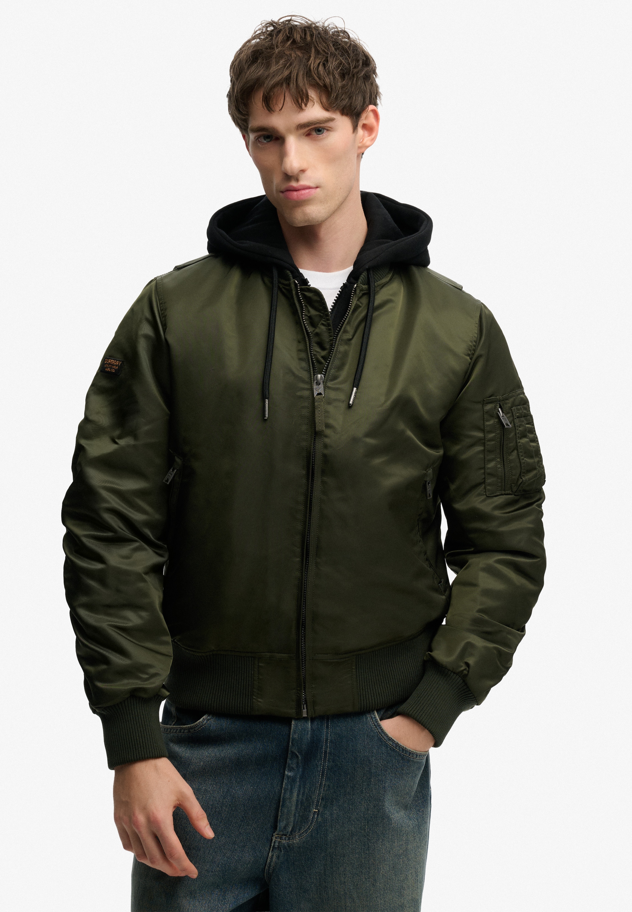 Image of Superdry Parka "HOODED MA1 BOMBER JKT" mit Kapuze