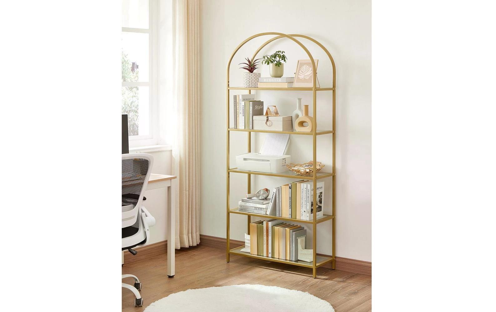 VASAGLE Regal »30.2 x 83 x 1 cm, Goldfarben«