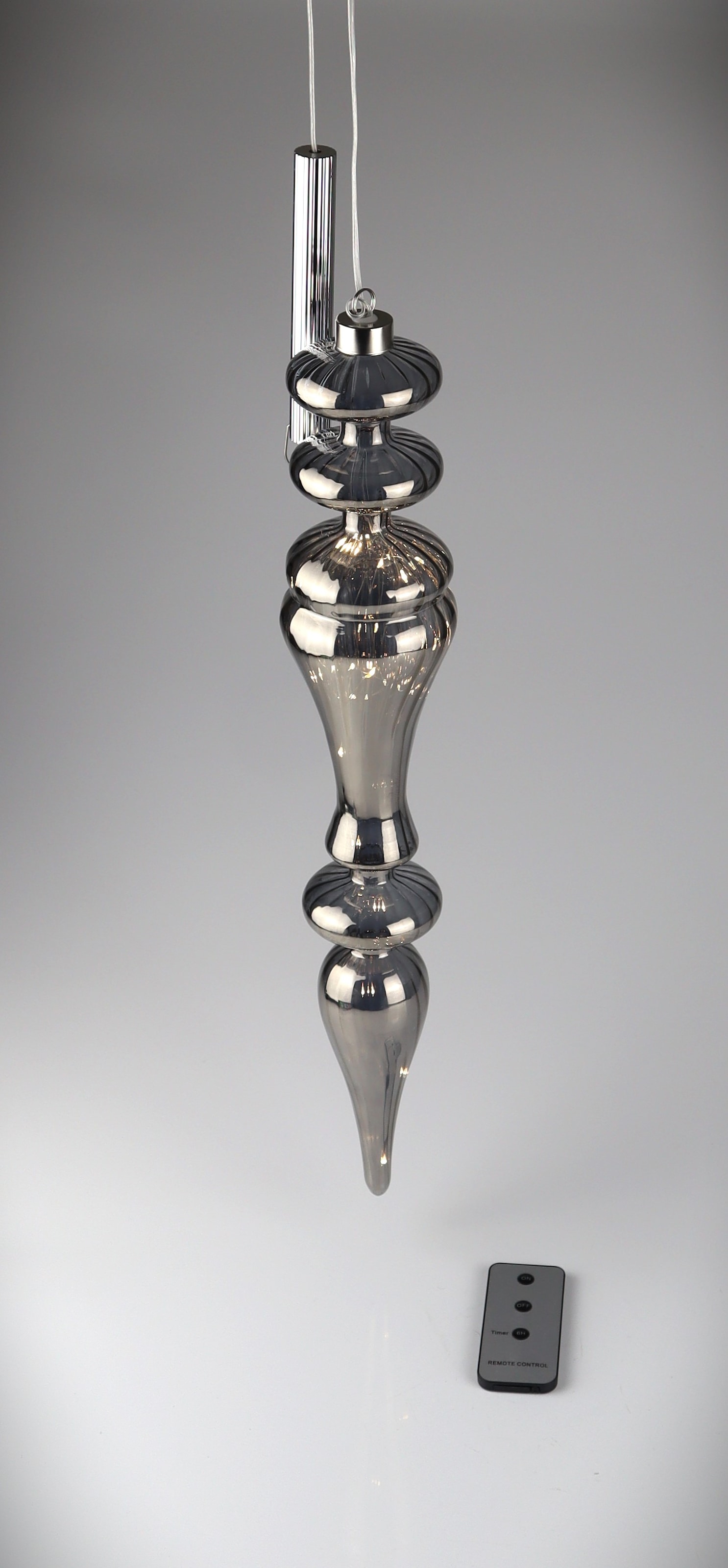 Image of AM Design LED Dekoobjekt "Zapfen rauch zum Hängen" 9x47 cm