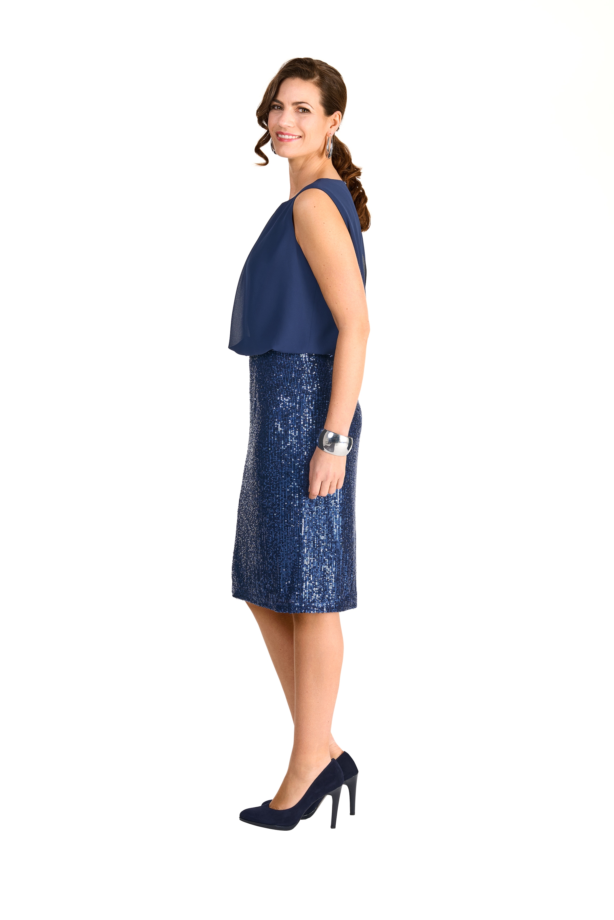 HERMANN LANGE Collection 2-in-1-Kleid, mit Pailletten-Rock