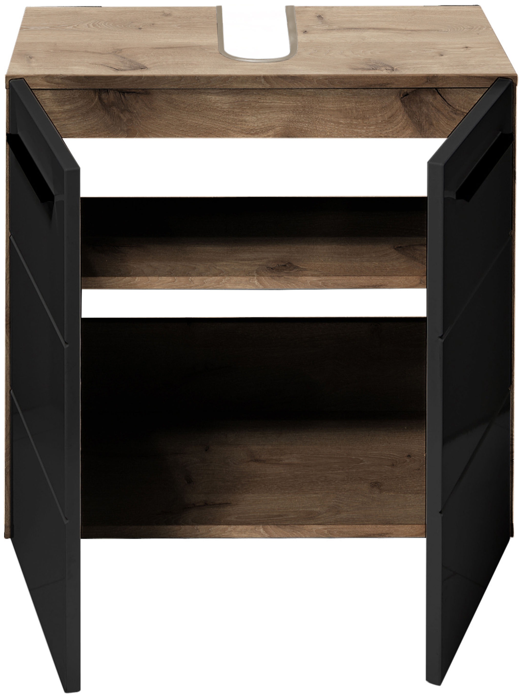 BASIC by Balculina Armoire sous lavabo »Rom BxHxT 60x62x31« 1 cuis tlg. largeur 60cm, poignées en plastique, Made in Europe