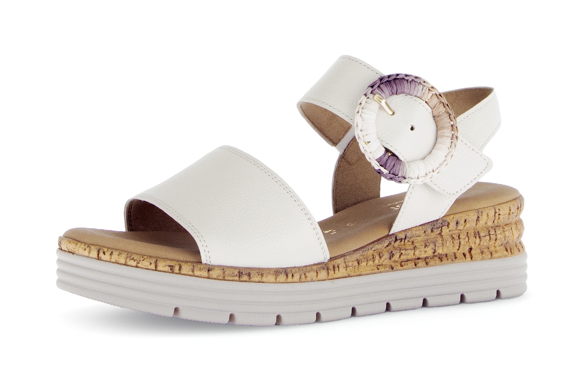 Image of Gabor Keilsandalette "Genua", Plateau, Sommerschuh mit dekorativer Zierschnalle, G-Weite