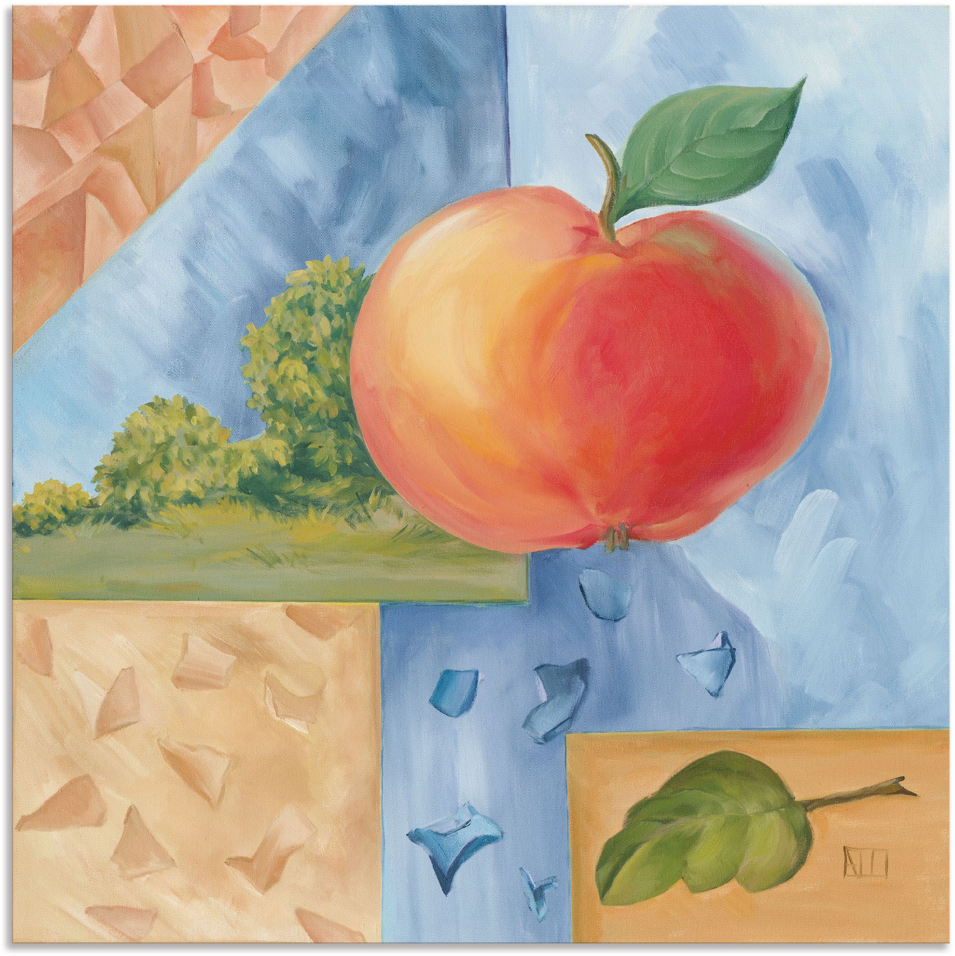 Image of Artland Wandbild »Apfel«, (1 St.), in vielen Grössen & Produktarten - Alubild / Outdoorbild für den Aussenbereich, Leinwandbild, Poster, Wandaufkleber / Wandtattoo auch für Badezimmer geeignet bei Ackermann Versand Schweiz