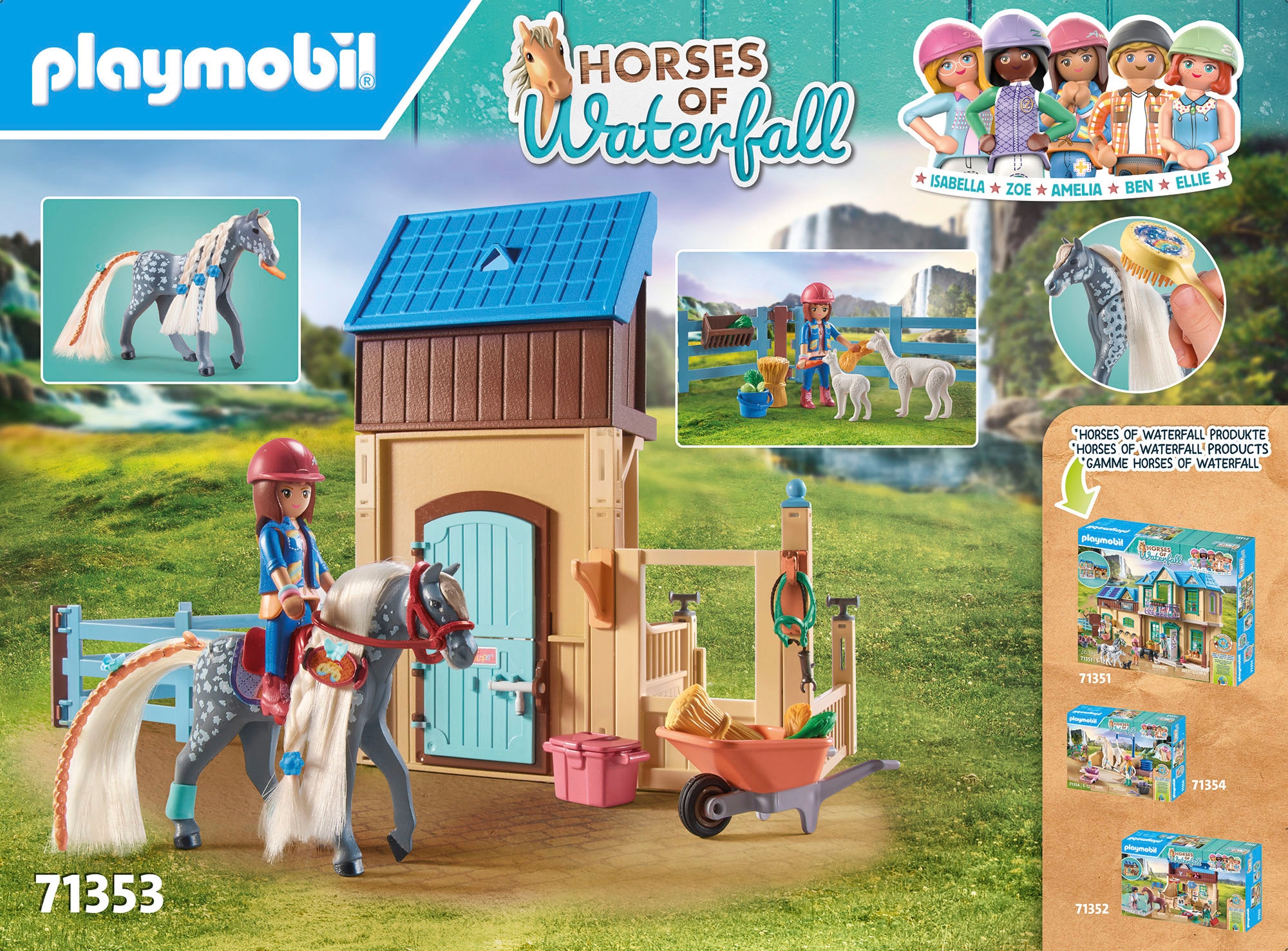 Playmobil® Konstruktions-Spielset »Amelia & Whisper mit Pferdebox (71353), Horses of Waterfall«, (117 St.), teilweise aus recyceltem Material