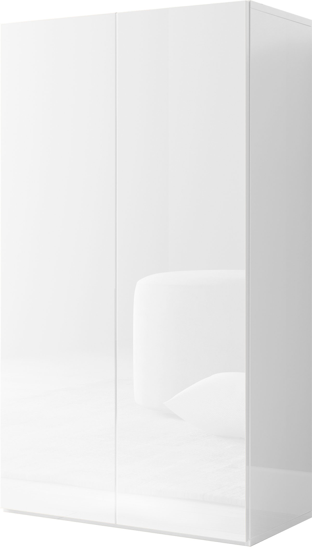 Image of GOODproduct Schuhschrank "SMILE Breite 63 cm, Höhe 114 cm, Schuhregal mit 5 Ebenen," Schuhkommode in Weiss Hochglanz Lack