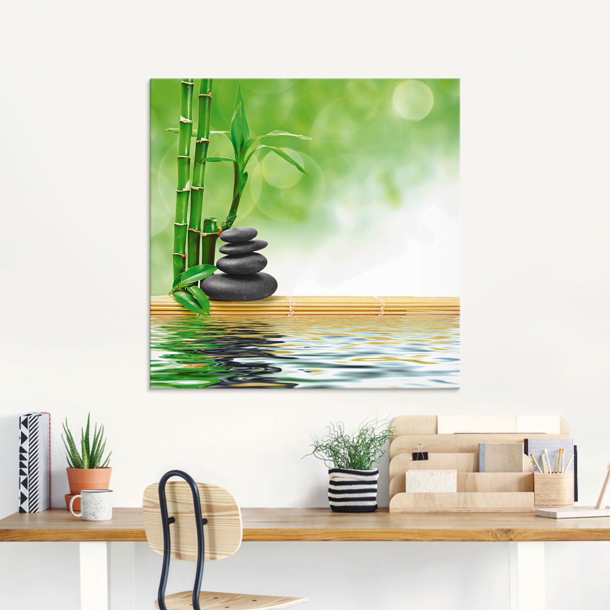 Artland Glasbild »Spa Konzept Zen Basaltsteine«, Zen, (1 St.), in verschiedenen Grössen