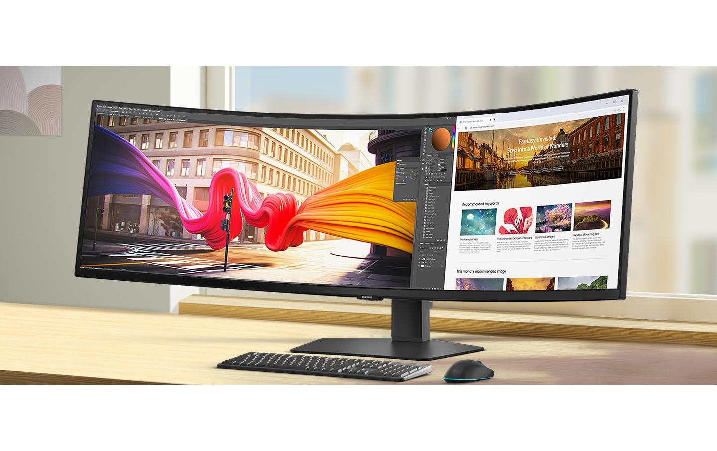 Samsung Moniteur LED incurvé »ViewFinity S95UF« 124 cm/49 ″  5120 x 1440 px 5 Reaktionszeit 120 Hz